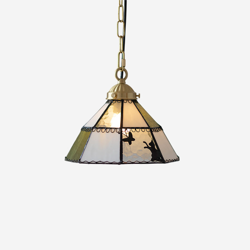 Tiffany Green Brass Pendant Light - Letslighting