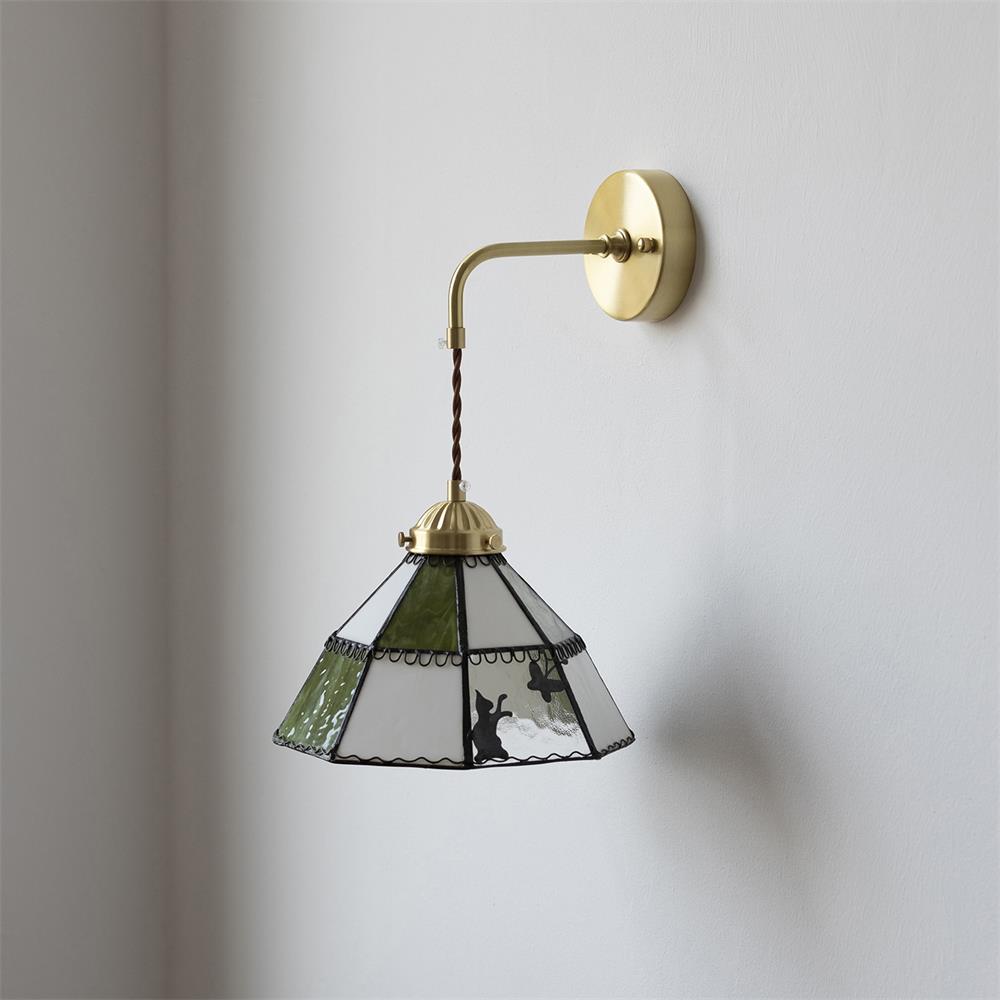 Tiffany Green Brass Wall Lamp - Letslighting