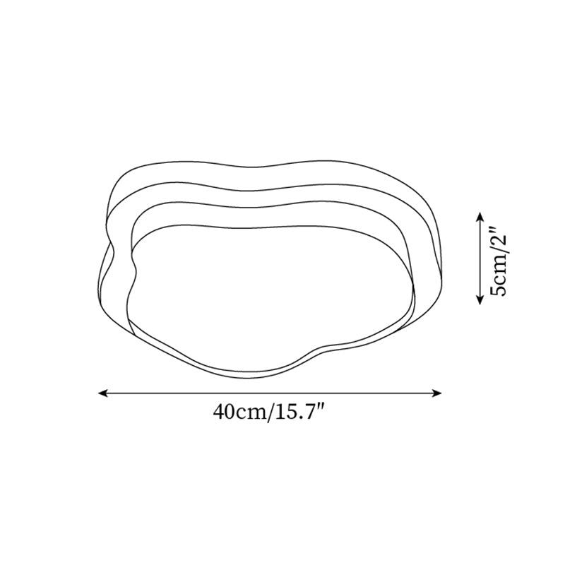 Ceiling Light Irregular Shape Resin Gold Leaf Modern Artistic Green - Letslighting