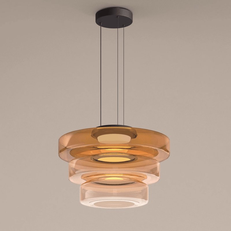 Lustra Pendant Lamp Glass Circles Multi-Level - Letslighting