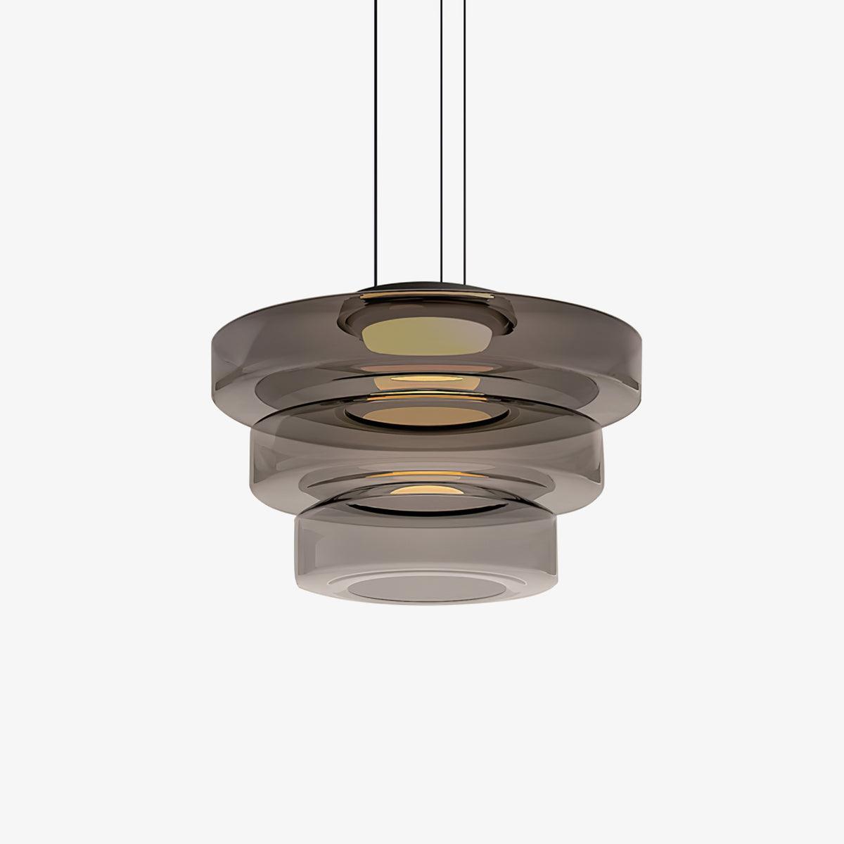 Lustra Pendant Lamp Glass Circles Multi-Level - Letslighting