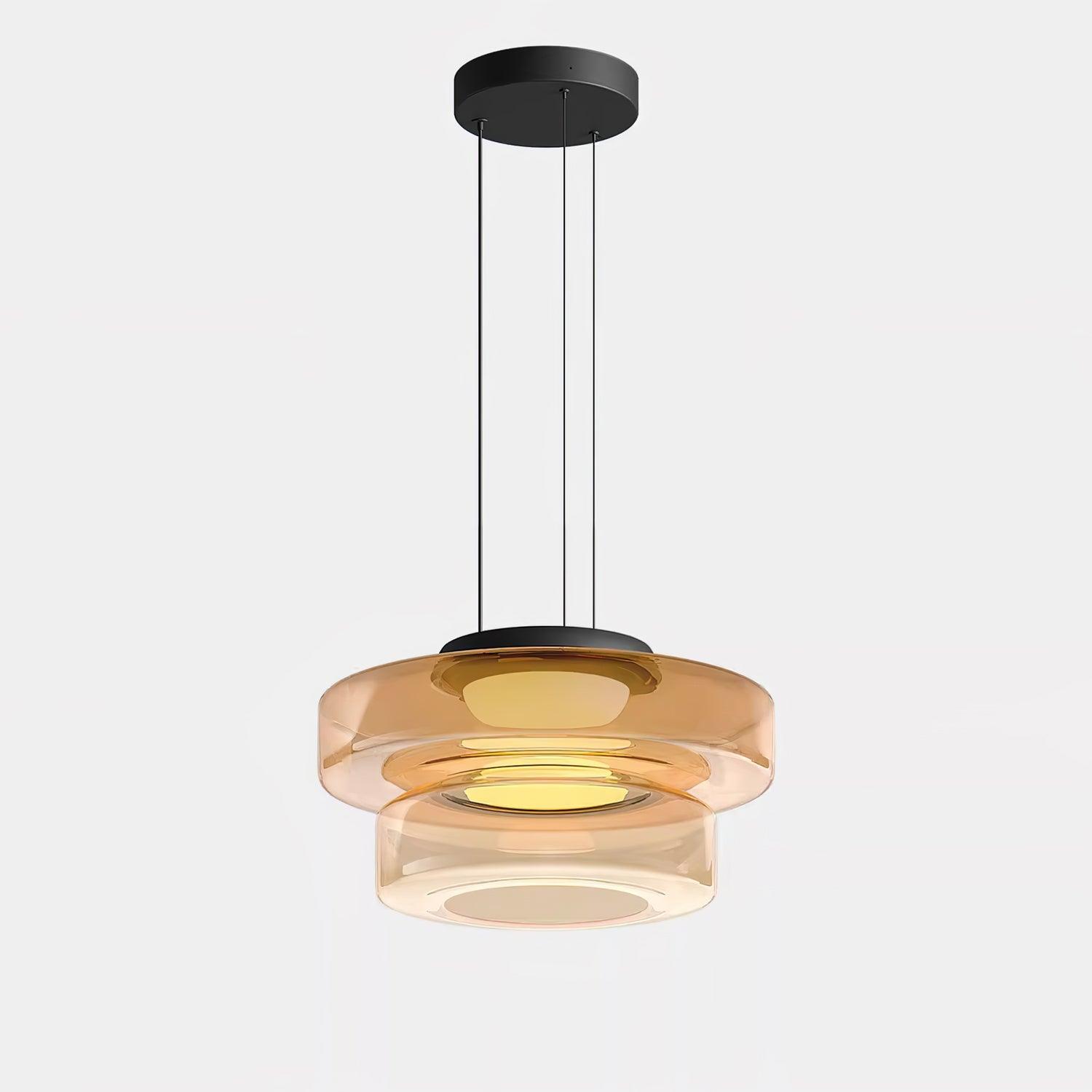 Lustra Pendant Lamp Glass Circles Multi-Level - Letslighting