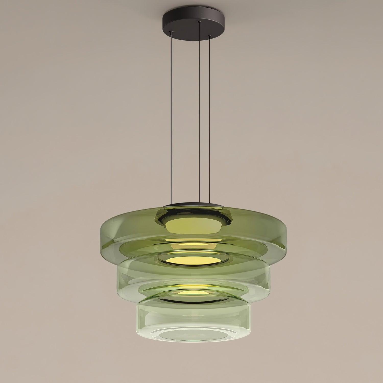 Lustra Pendant Lamp Glass Circles Multi-Level - Letslighting