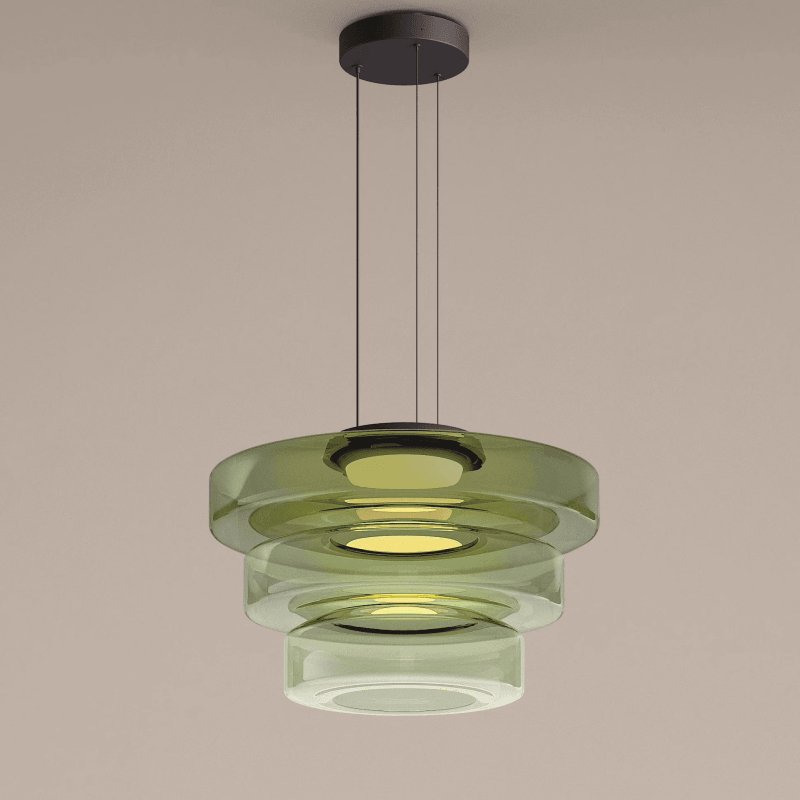Lustra Pendant Lamp Glass Circles Multi-Level - Letslighting