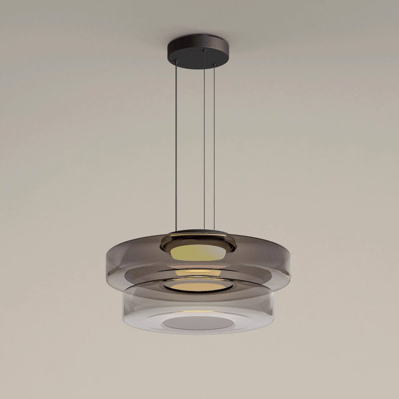 Lustra Pendant Lamp Glass Circles Multi-Level - Letslighting