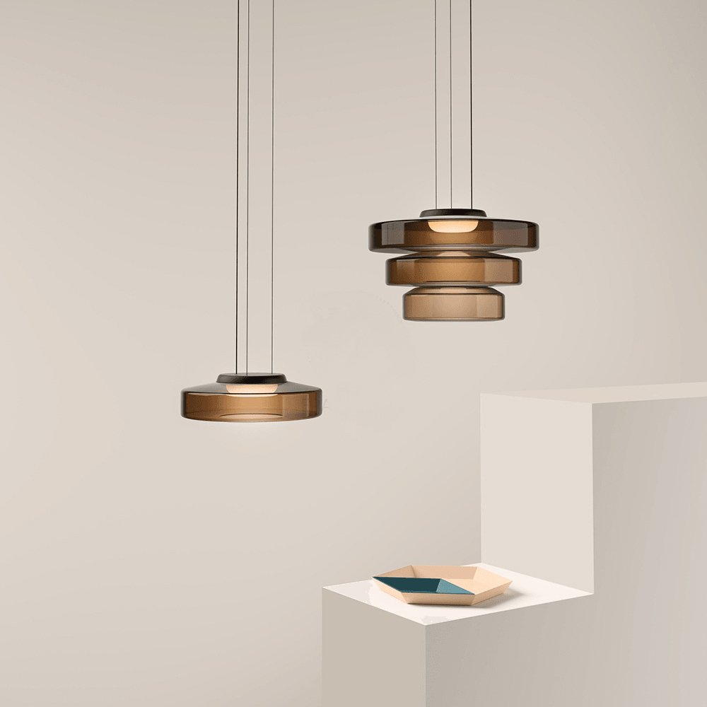 Lustra Pendant Lamp Glass Circles Multi-Level - Letslighting