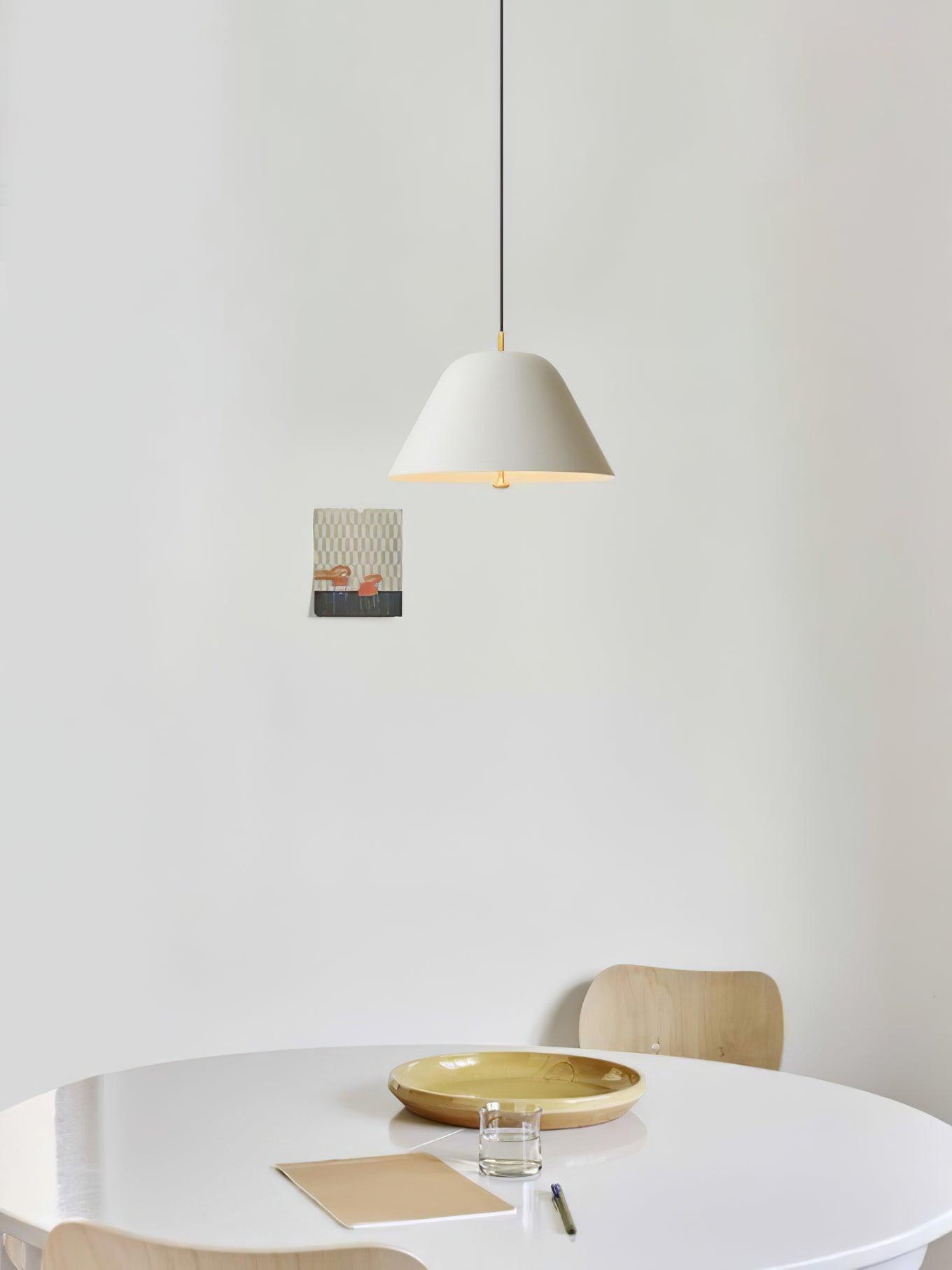 Solara Pendant Lamp Bell Glass Brass Minimalist - Letslighting
