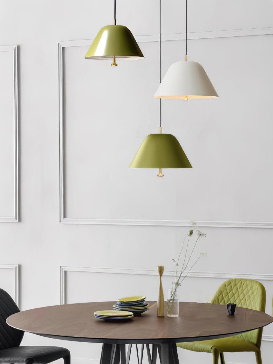 Solara Pendant Lamp Bell Glass Brass Minimalist - Letslighting
