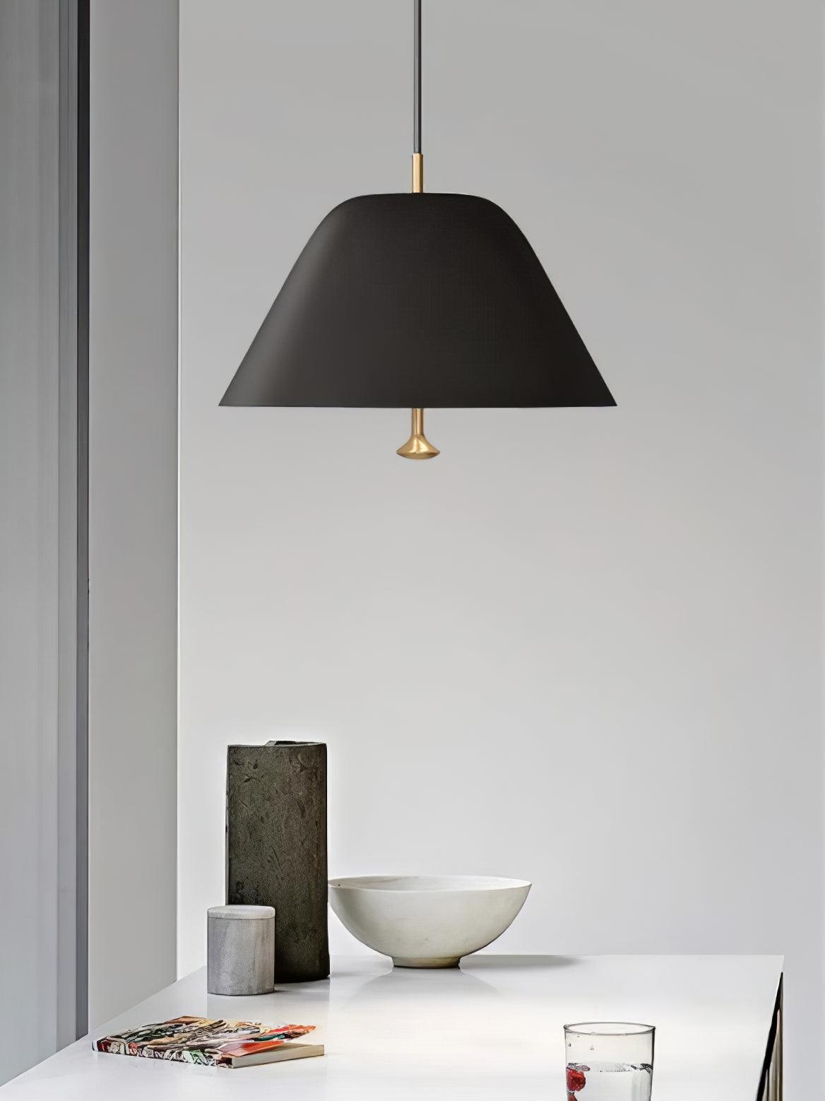 Solara Pendant Lamp Bell Glass Brass Minimalist - Letslighting