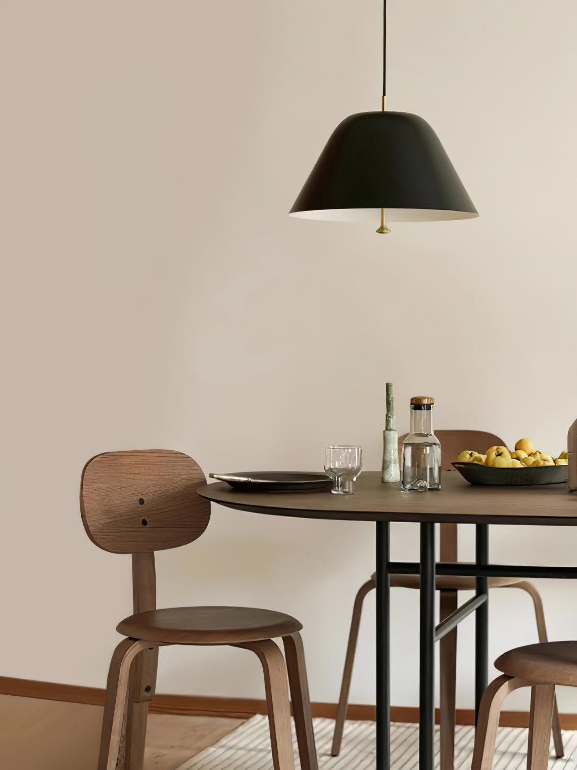 Solara Pendant Lamp Bell Glass Brass Minimalist - Letslighting