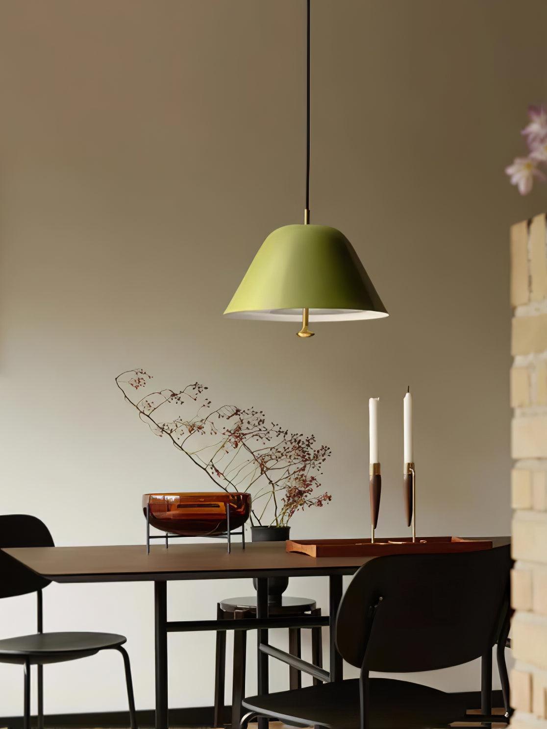 Solara Pendant Lamp Bell Glass Brass Minimalist - Letslighting