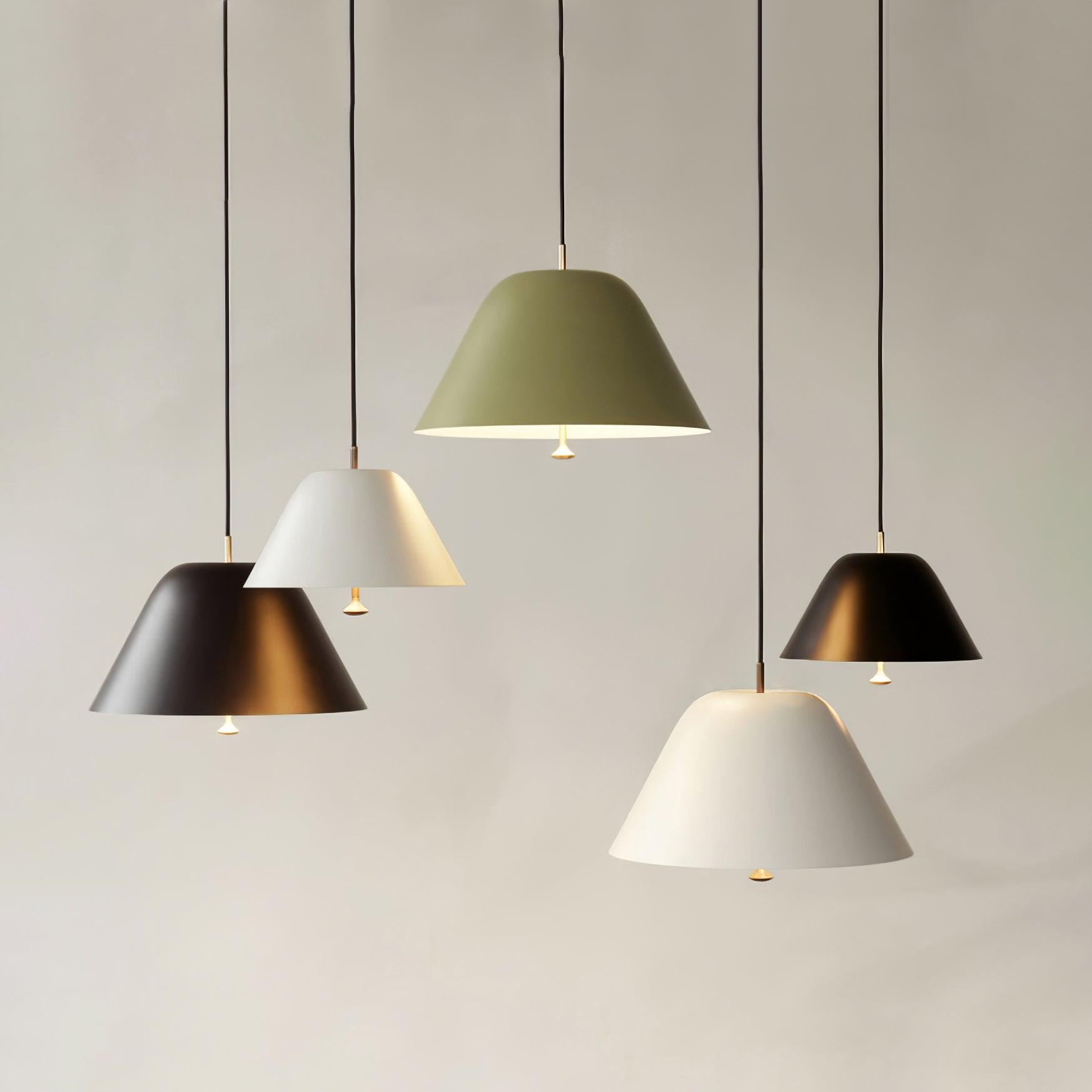 Solara Pendant Lamp Bell Glass Brass Minimalist - Letslighting
