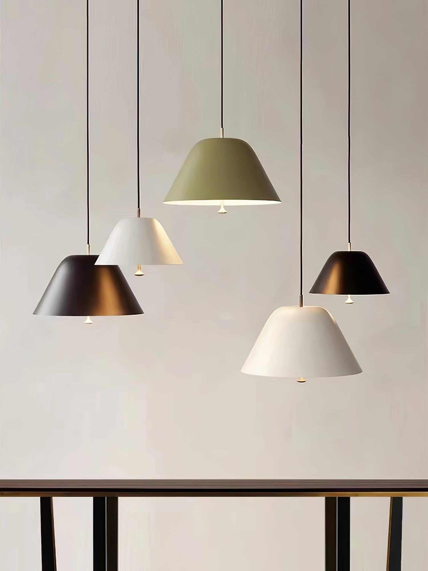 Solara Pendant Lamp Bell Glass Brass Minimalist - Letslighting
