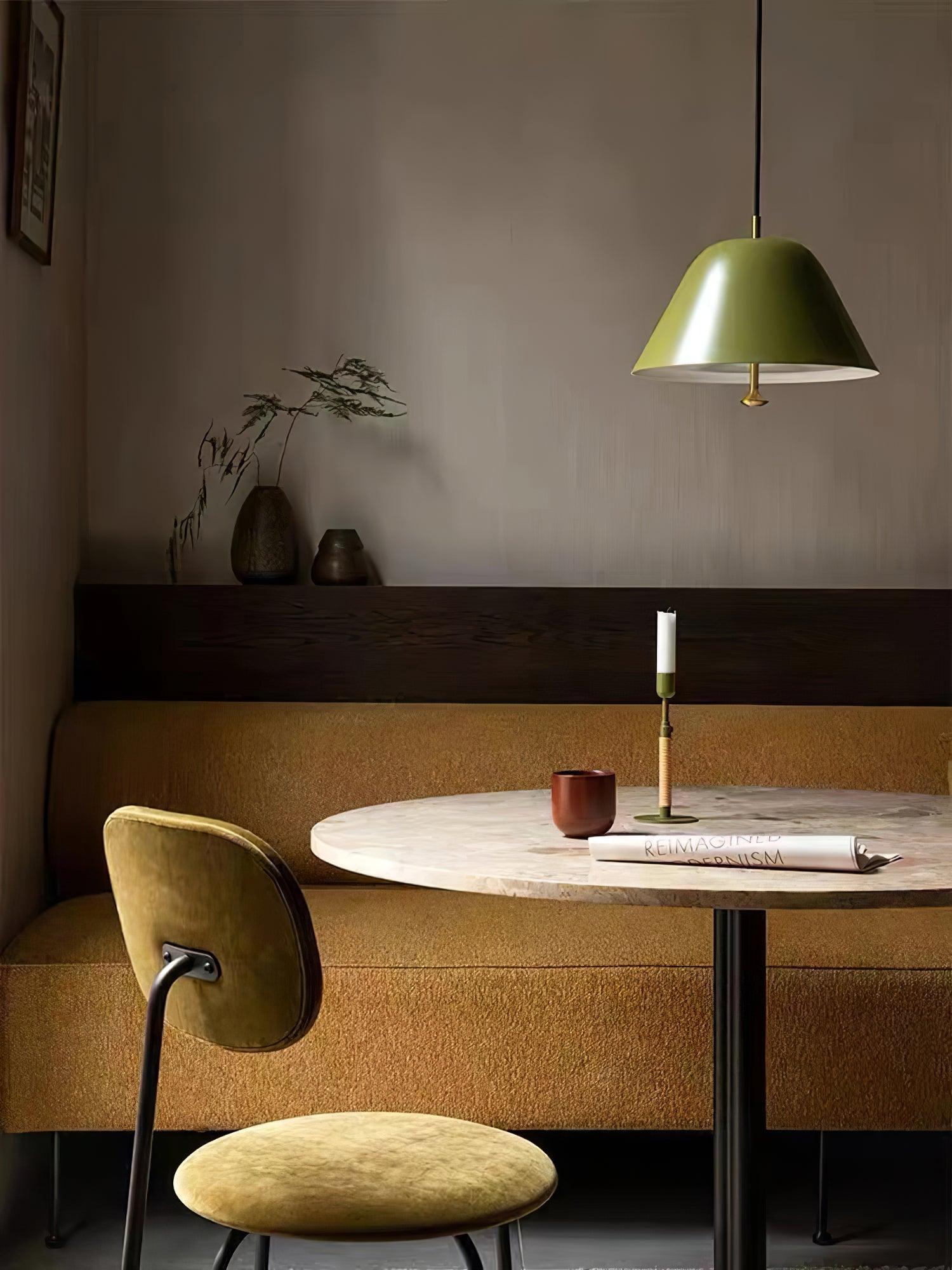 Solara Pendant Lamp Bell Glass Brass Minimalist - Letslighting