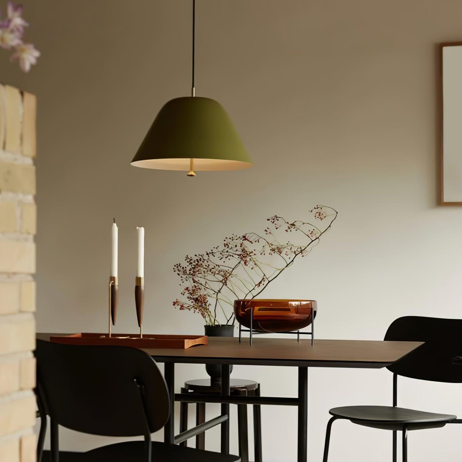 Solara Pendant Lamp Bell Glass Brass Minimalist - Letslighting