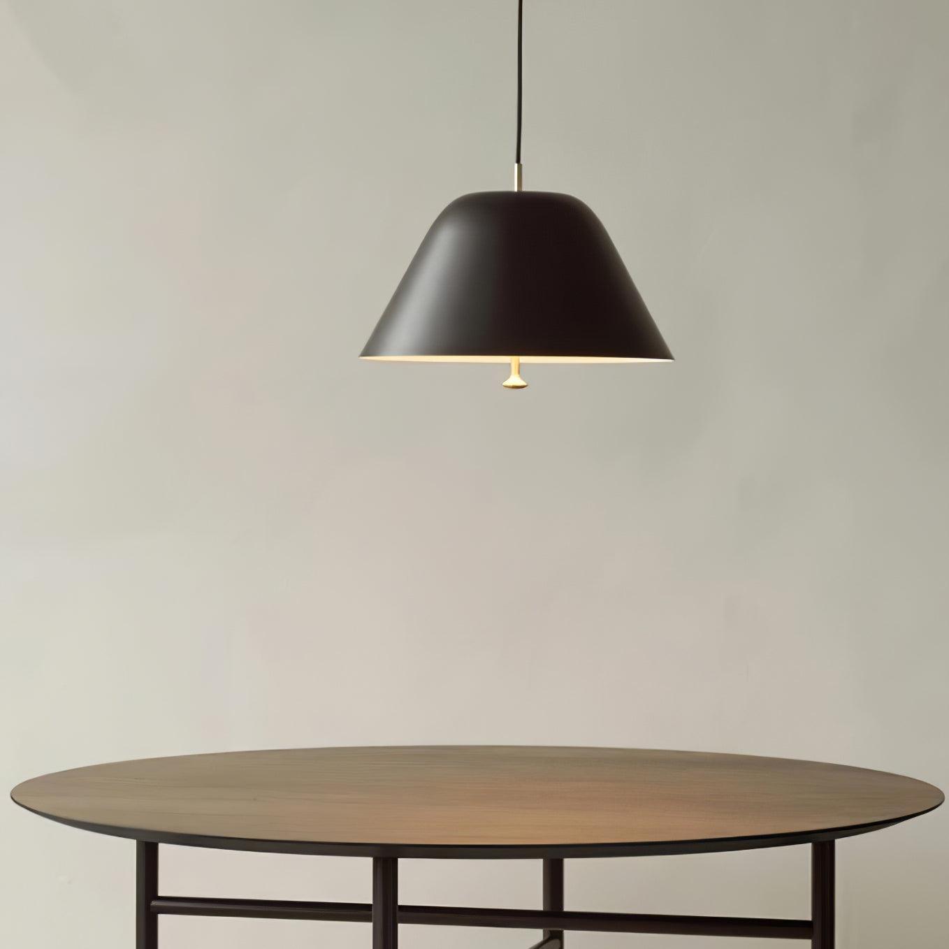 Solara Pendant Lamp Bell Glass Brass Minimalist - Letslighting