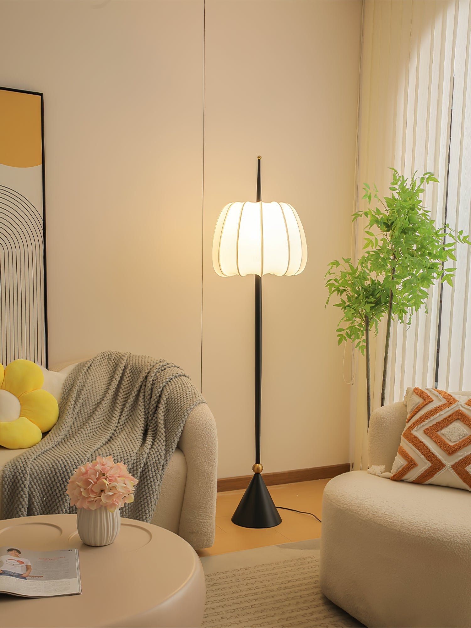 Pick Minimalist Fabric Floor Lamp - Letslighting