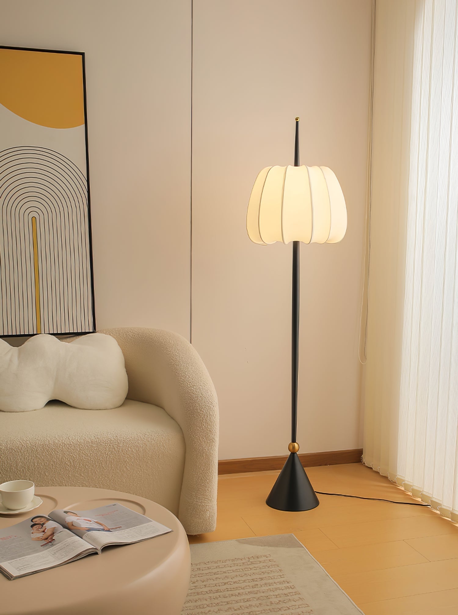 Pick Minimalist Fabric Floor Lamp - Letslighting