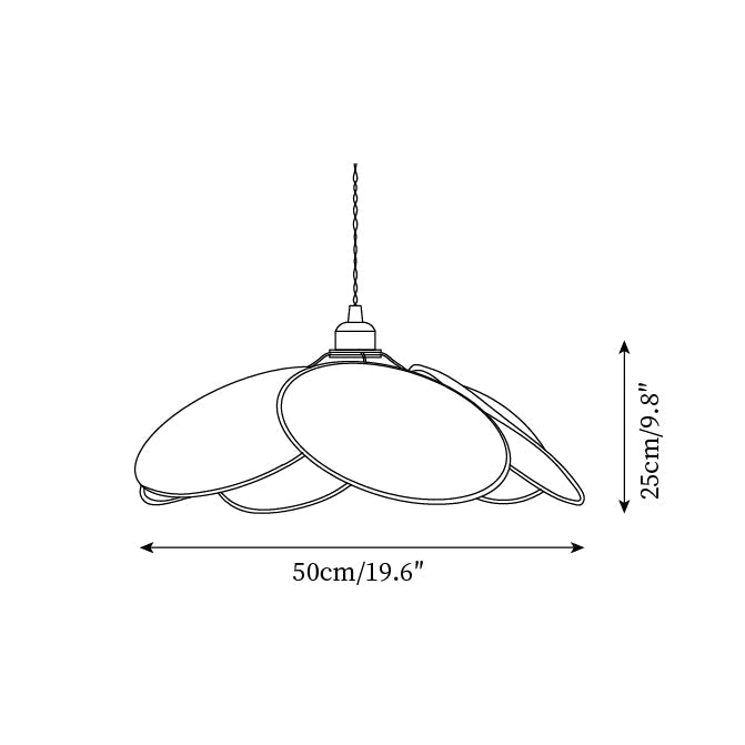 Tiana Pendant Lamp Overlapping Petals Vibrant - Letslighting