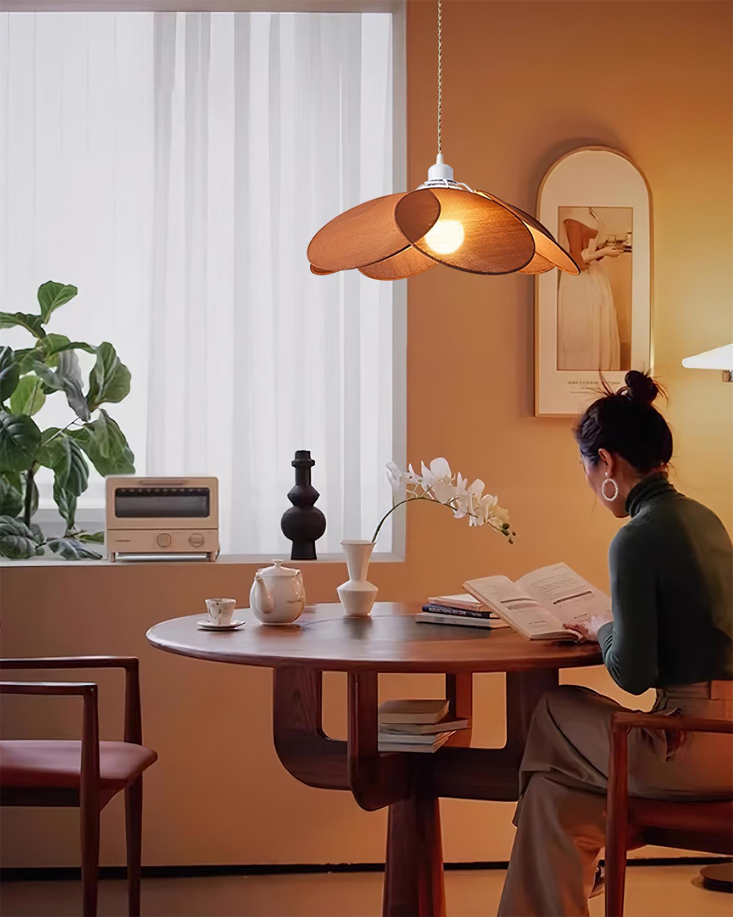 Tiana Pendant Lamp Overlapping Petals Vibrant - Letslighting