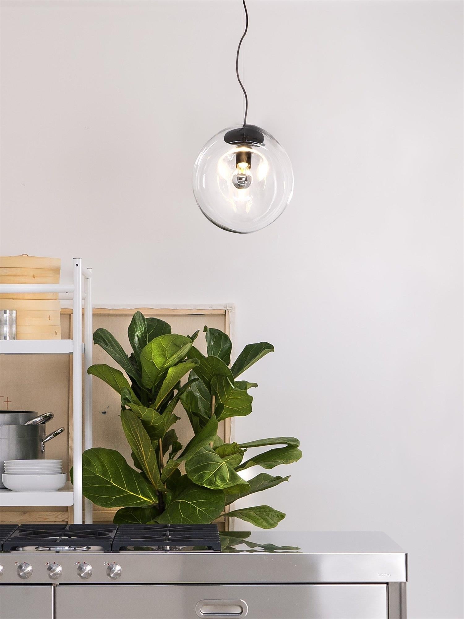 Lymara Modern Minimalist Black Glass Pendant Light - Letslighting
