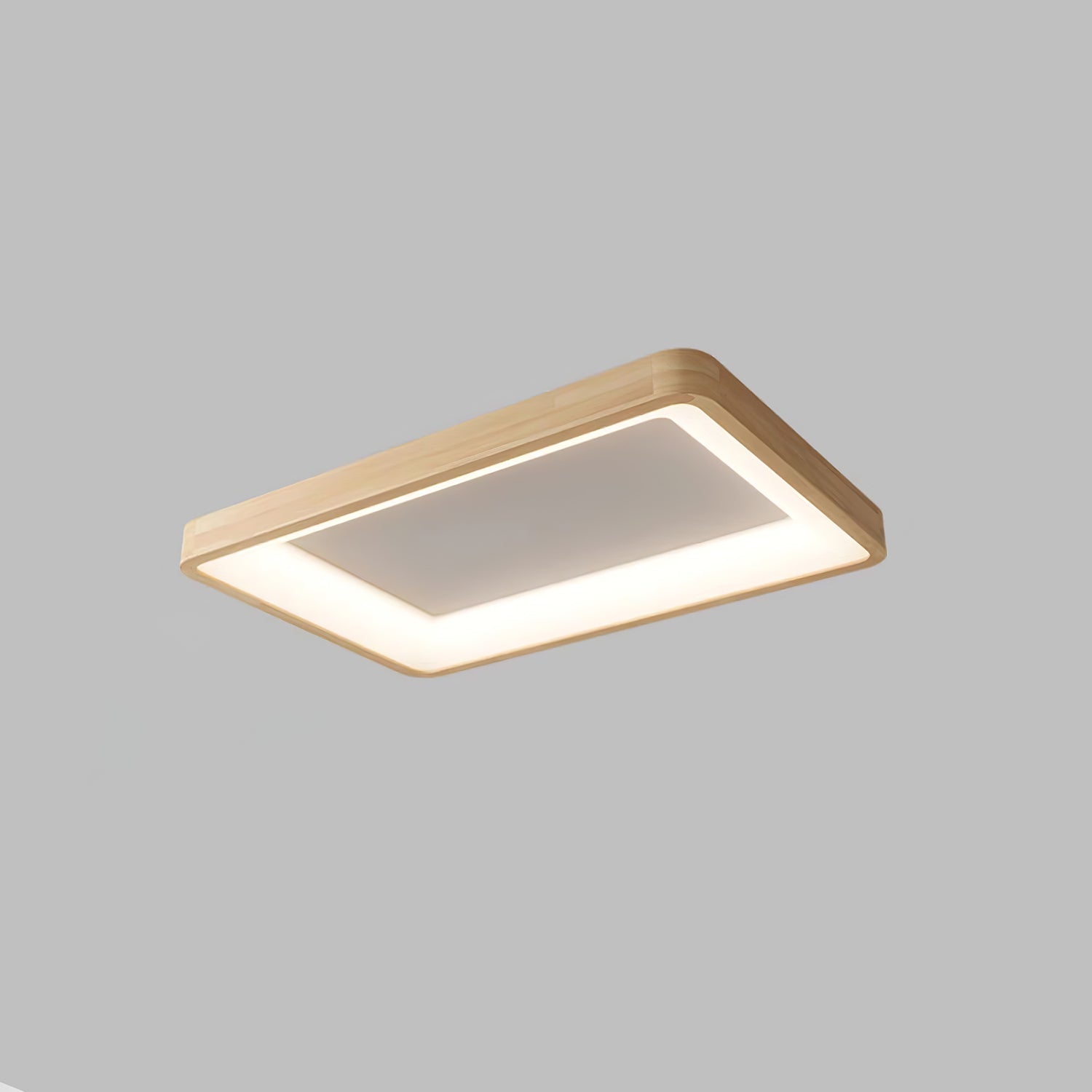 Uphae Modern Minimalist Square Wood Ceiling Light - Letslighting