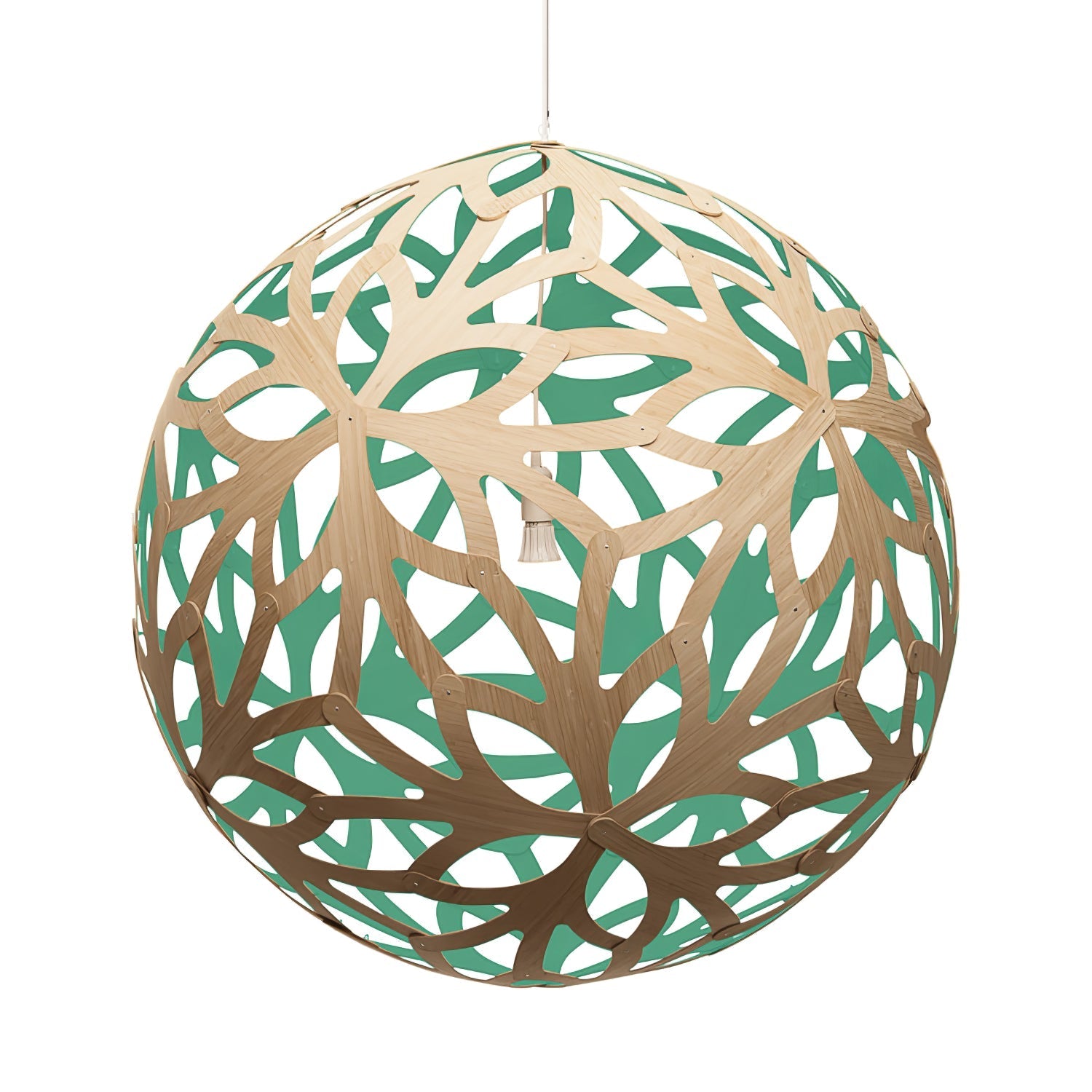 Lustra Pendant Light Geometric Wooden Woven - Letslighting