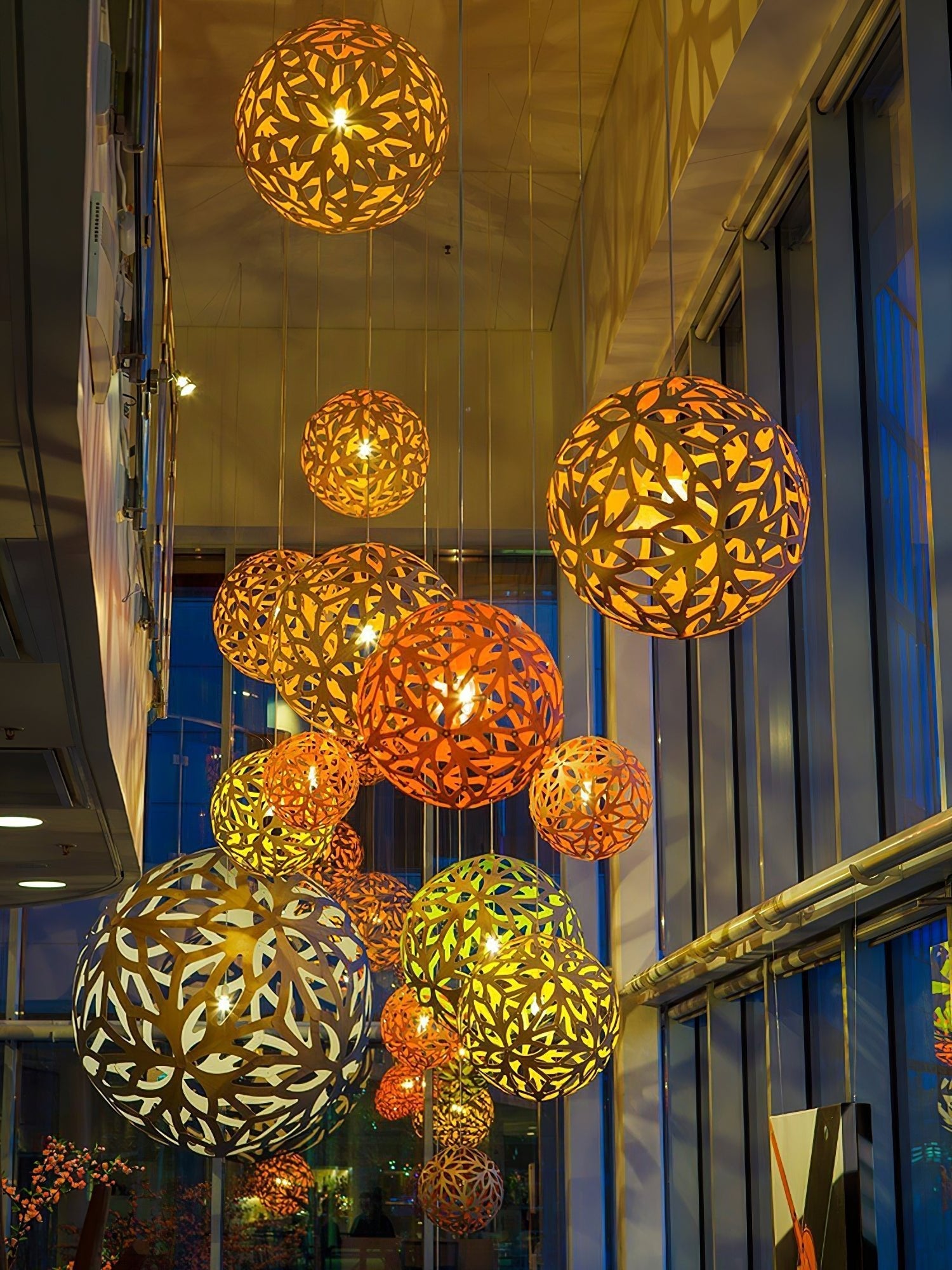 Lustra Pendant Light Geometric Wooden Woven - Letslighting