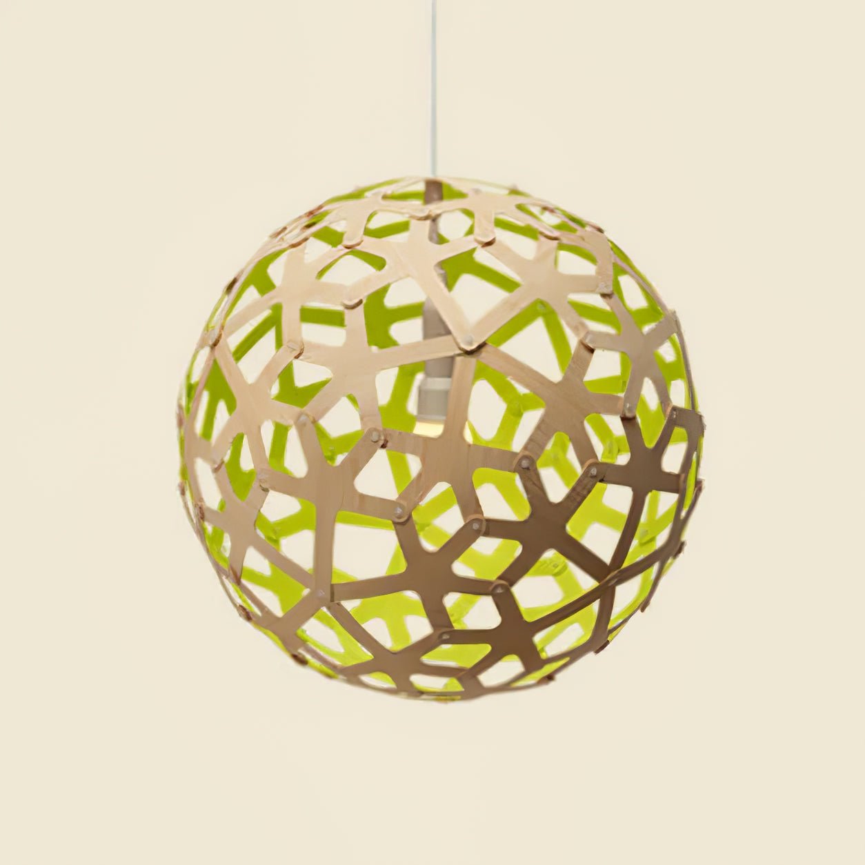 Lustra Pendant Light Geometric Wooden Woven - Letslighting