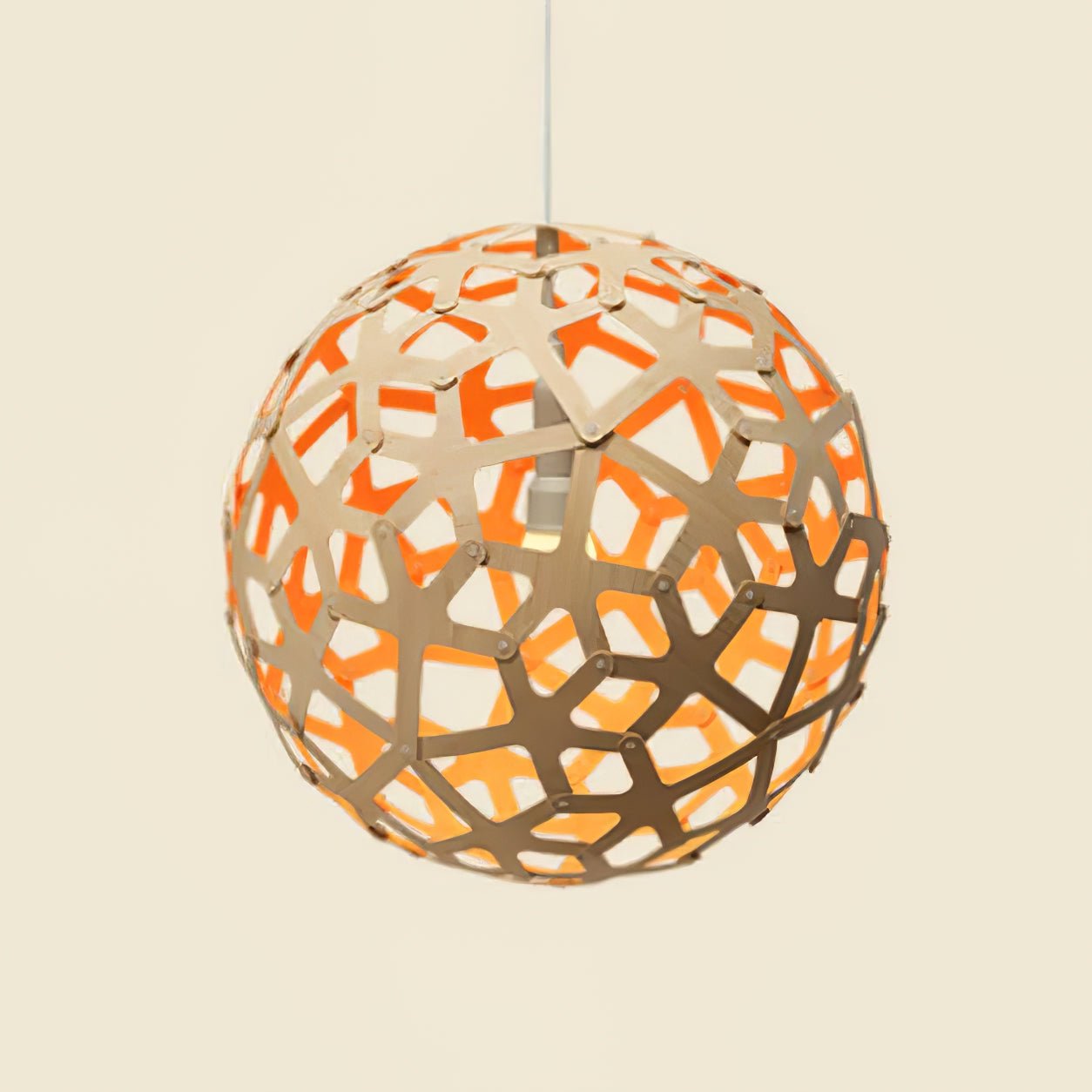 Lustra Pendant Light Geometric Wooden Woven - Letslighting
