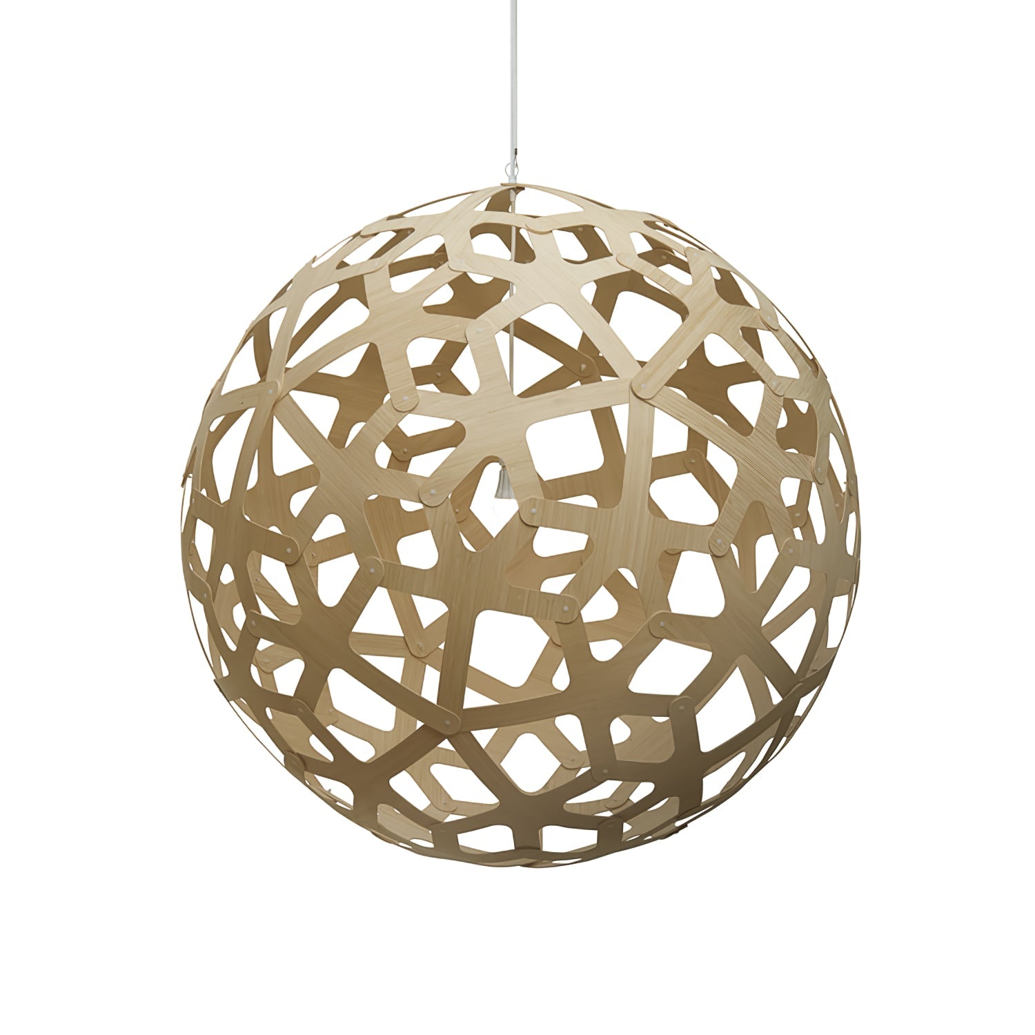 Lustra Pendant Light Geometric Wooden Woven - Letslighting