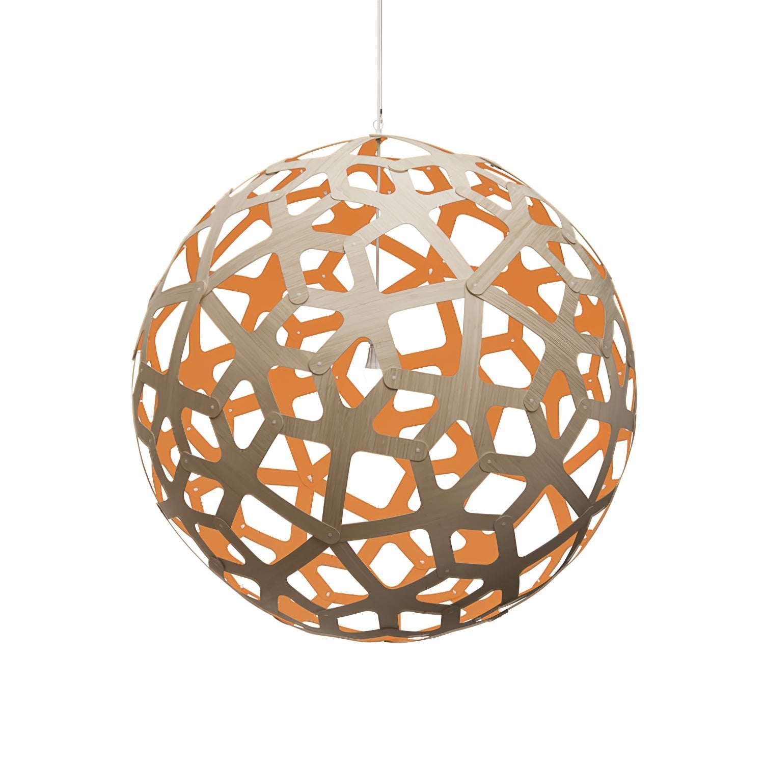 Lustra Pendant Light Geometric Wooden Woven - Letslighting