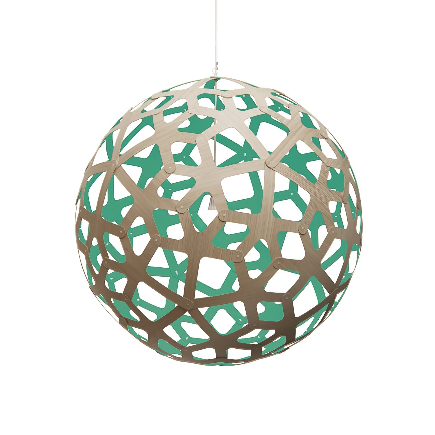 Lustra Pendant Light Geometric Wooden Woven - Letslighting