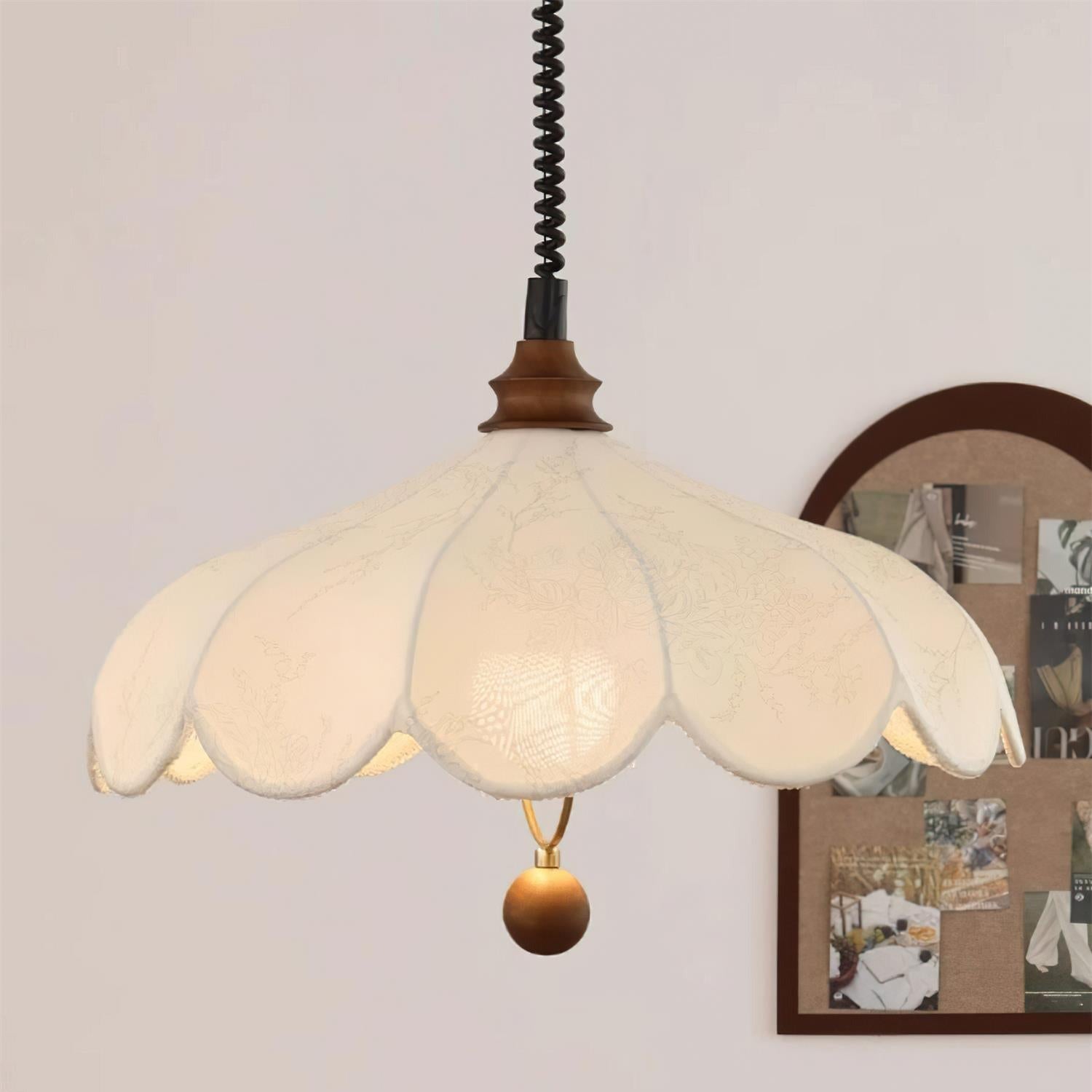 Ritta Vintage Floral Shade Pendant Light - Letslighting