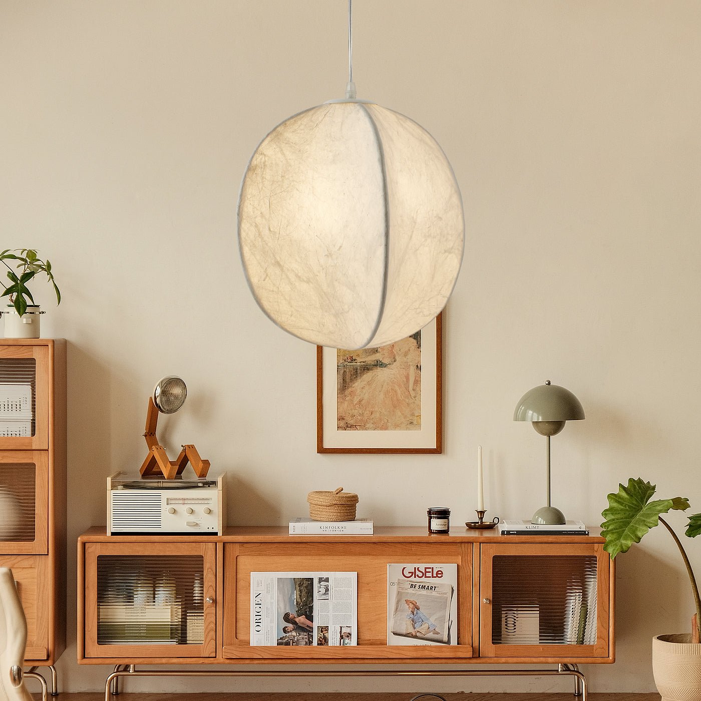Cocoon Minimalist Silk Pendant Lamp - Letslighting