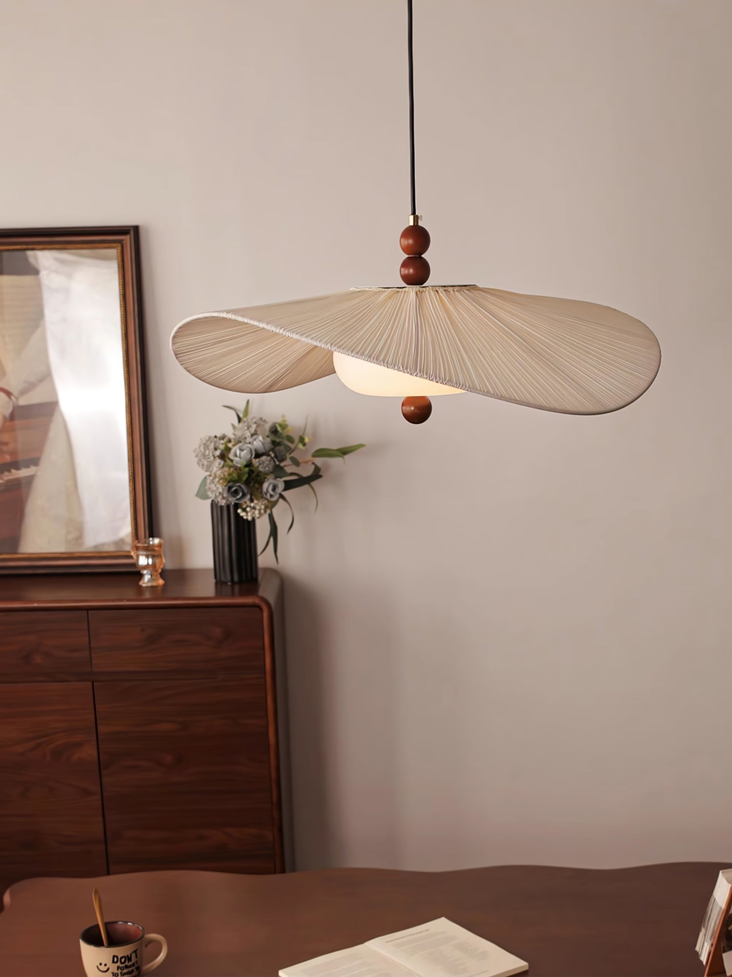 Zovenil Organic Fabric Pendant Light - Letslighting