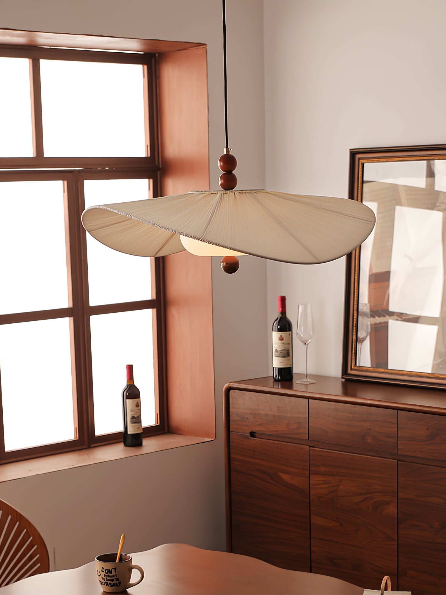 Zovenil Organic Fabric Pendant Light - Letslighting