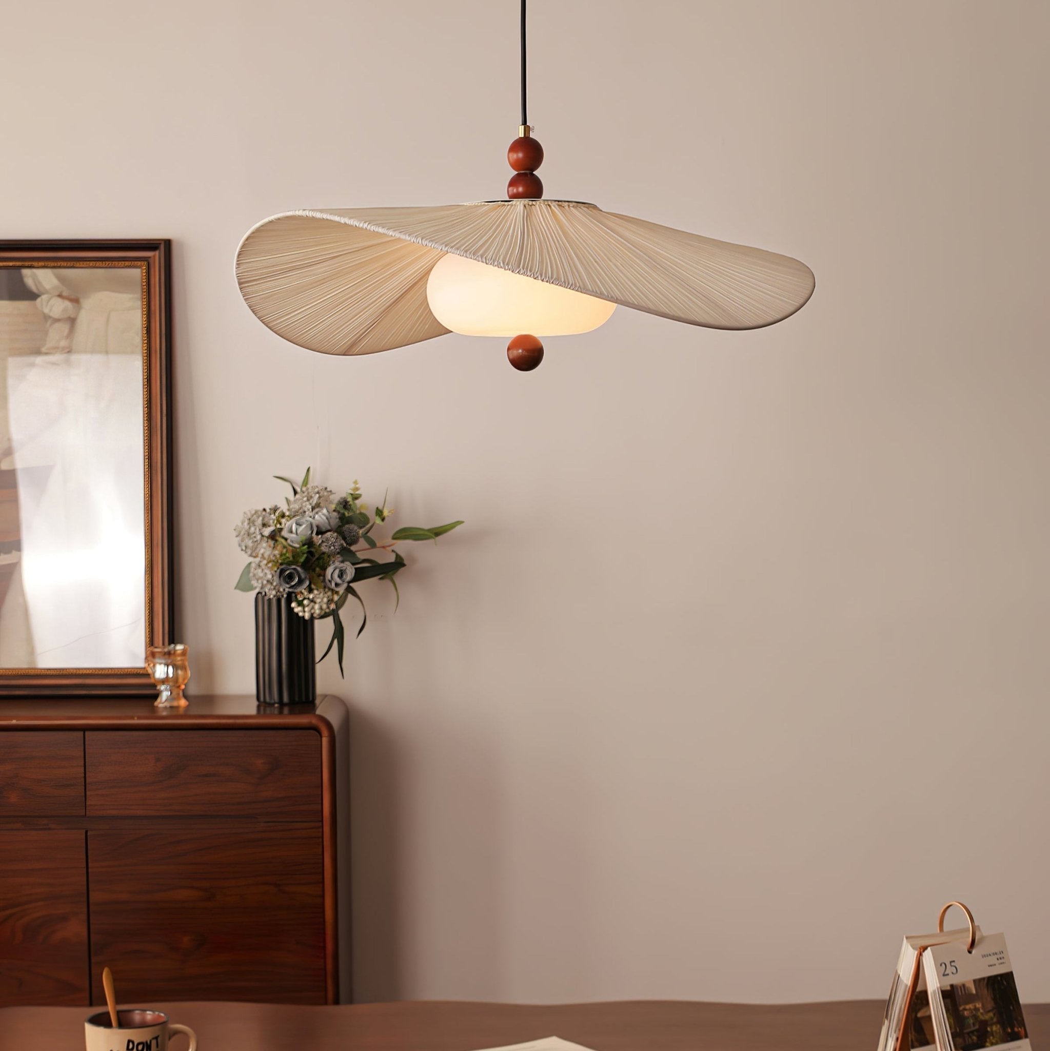 Zovenil Organic Fabric Pendant Light - Letslighting
