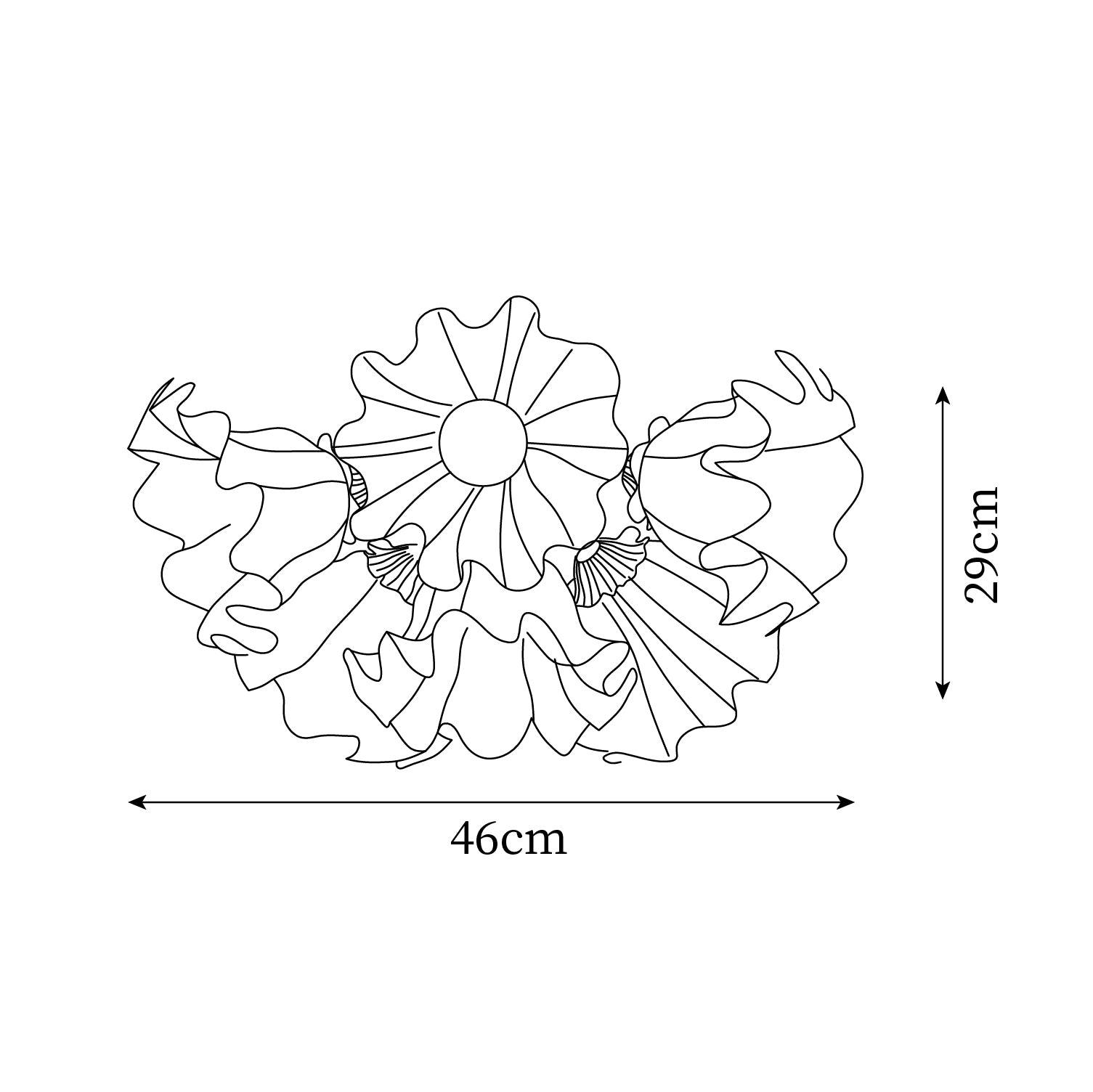 Ceiling Light Petal Shades Wavy Glass Bloom Elegant Floral - Letslighting