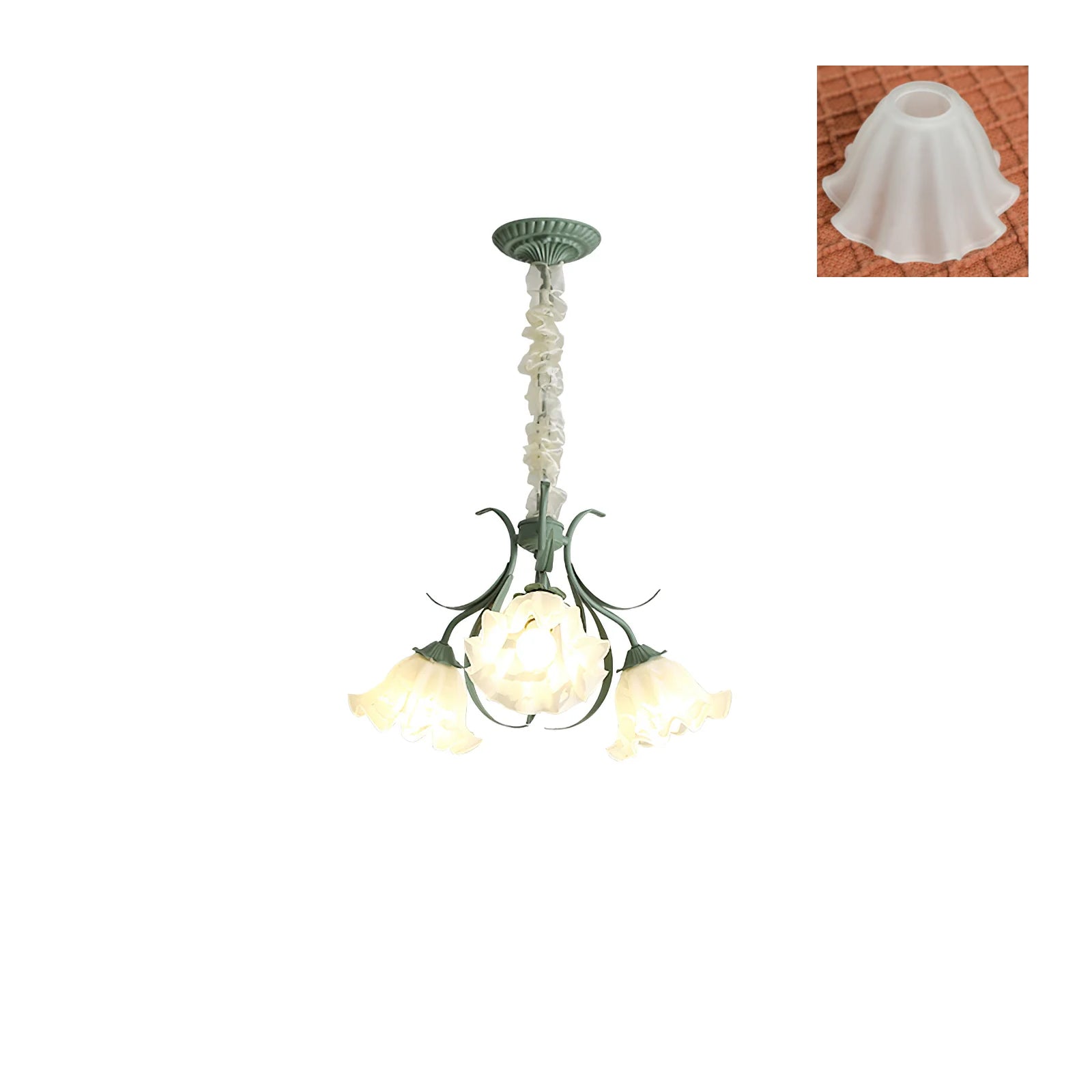 Lustra Chandelier Flower with Petals and Leaves - Letslighting