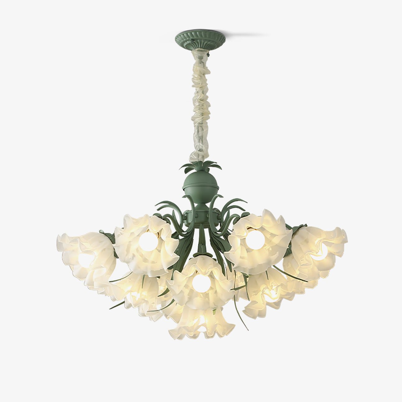 Lustra Chandelier Flower with Petals and Leaves - Letslighting