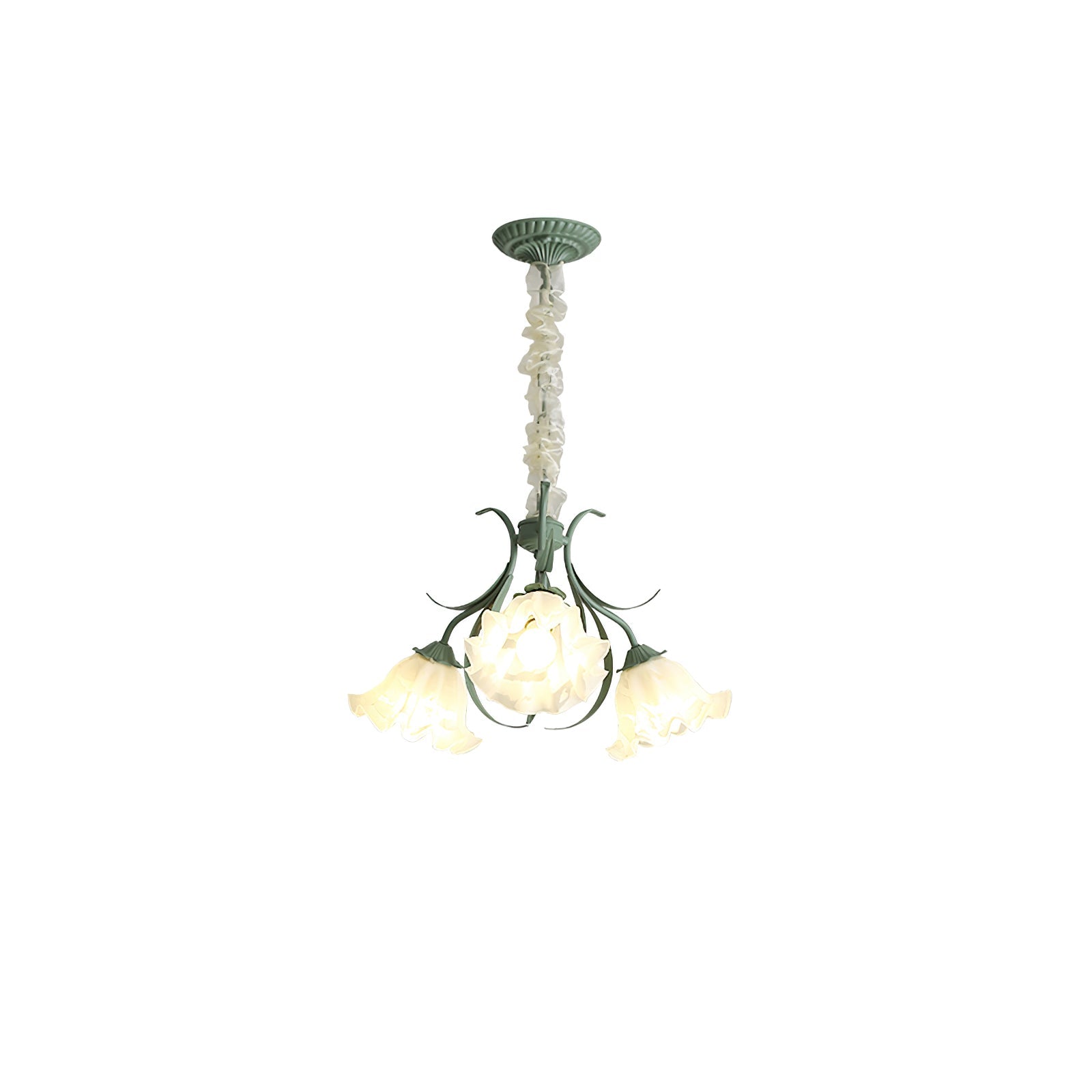Lustra Chandelier Flower with Petals and Leaves - Letslighting