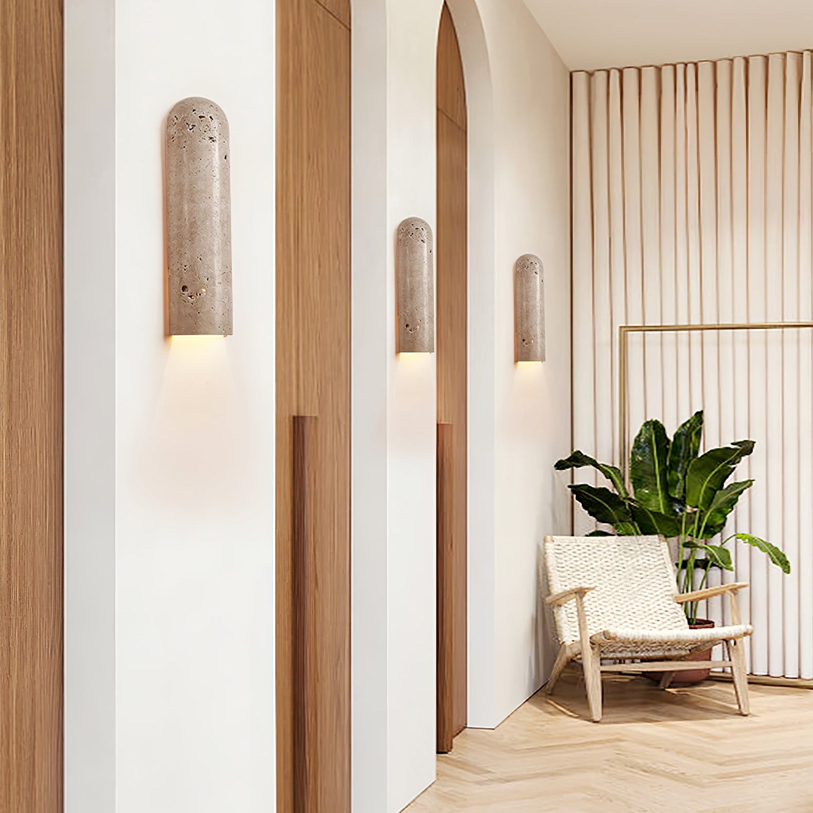 Olvenan Travertine Wall Light