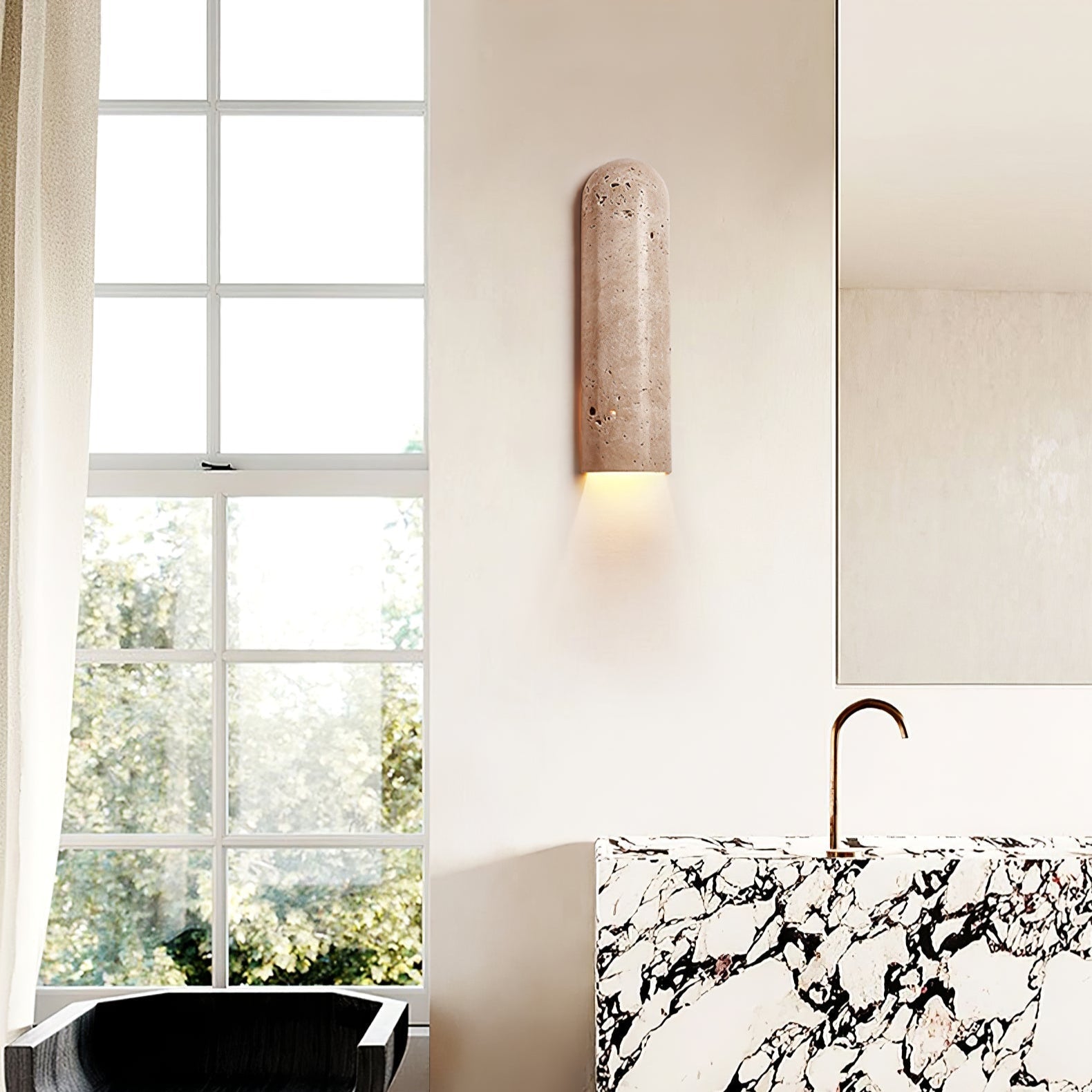 Olvenan Travertine Wall Light