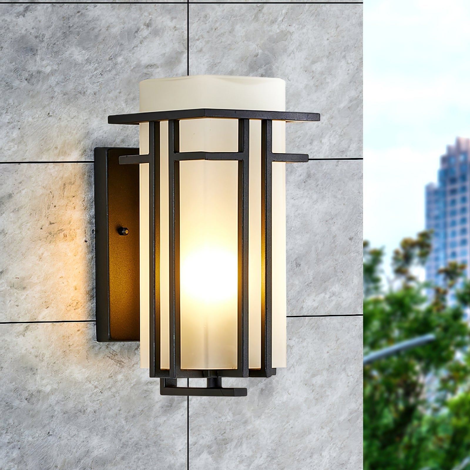 Lustra Outdoor Wall Lamp Iron Lantern Retro - Letslighting