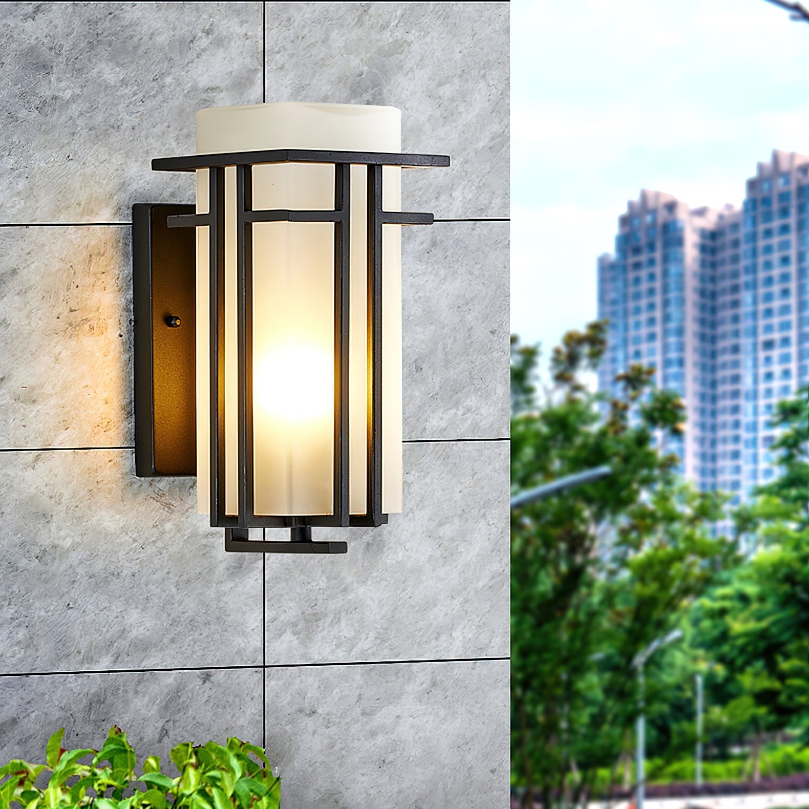 Lustra Outdoor Wall Lamp Iron Lantern Retro - Letslighting