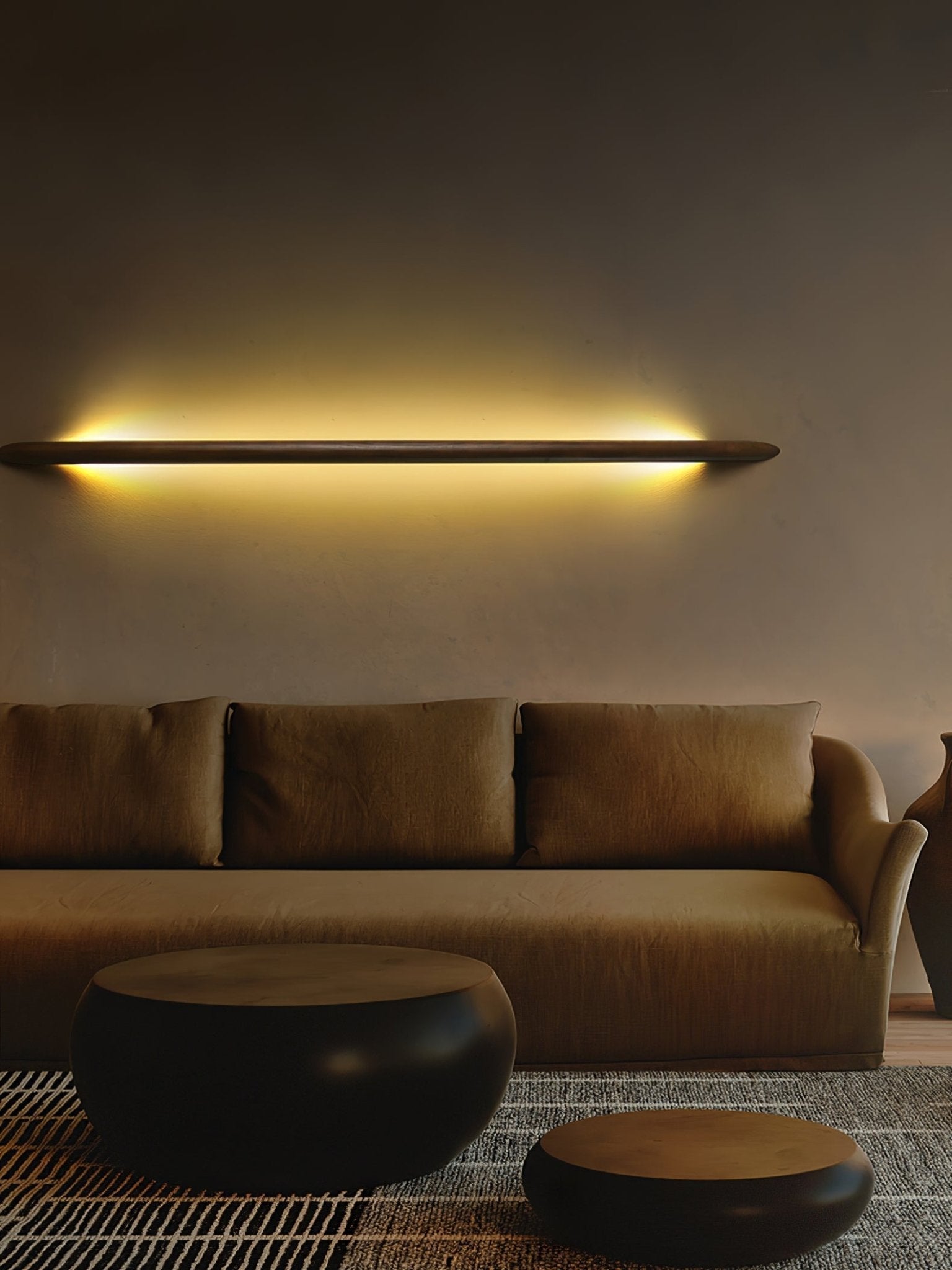 Evvinos Modern Minimalist Linear Wood Wall Light - Letslighting