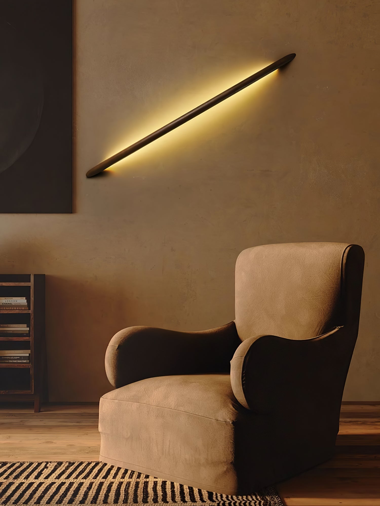 Evvinos Modern Minimalist Linear Wood Wall Light - Letslighting