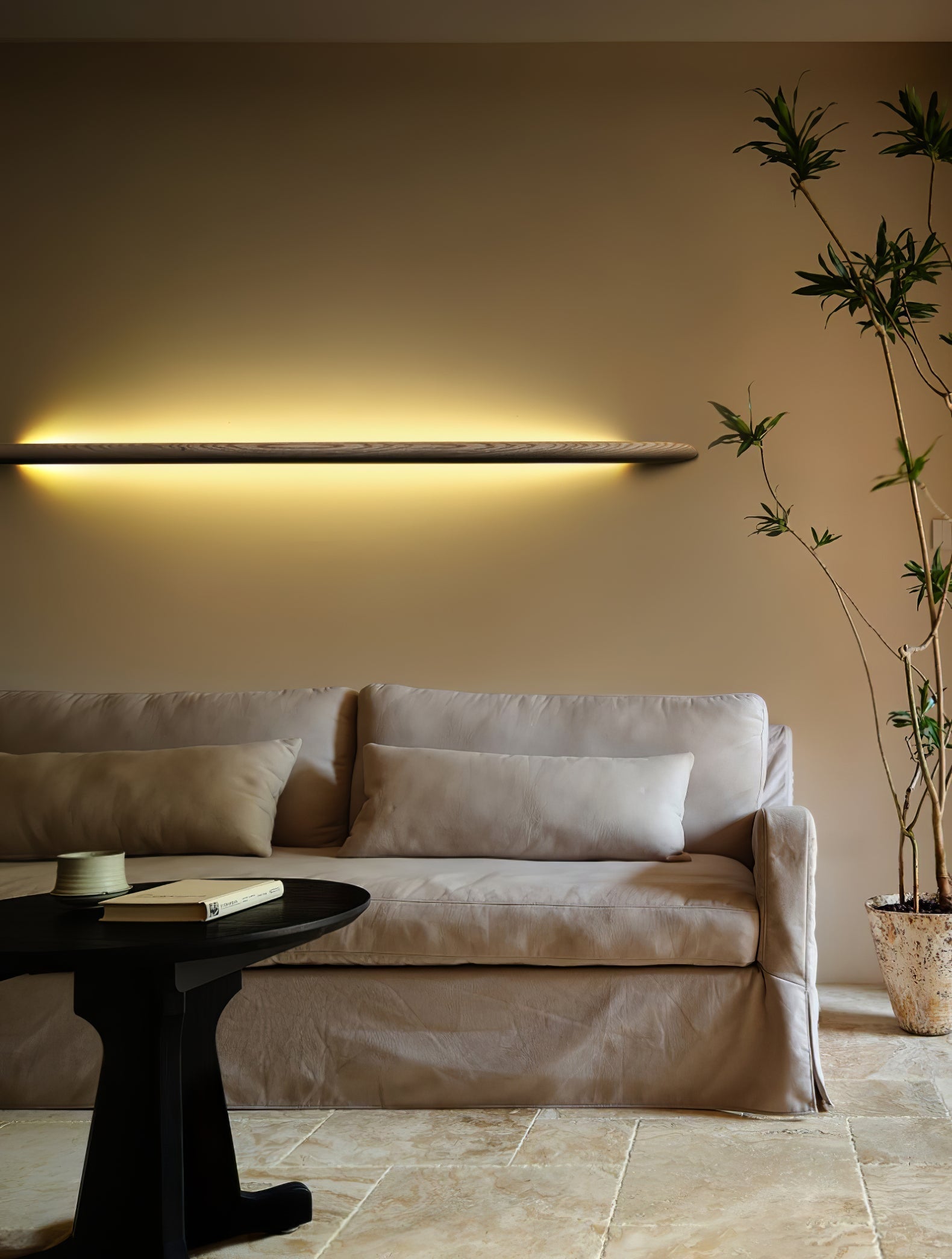 Evvinos Modern Minimalist Linear Wood Wall Light - Letslighting