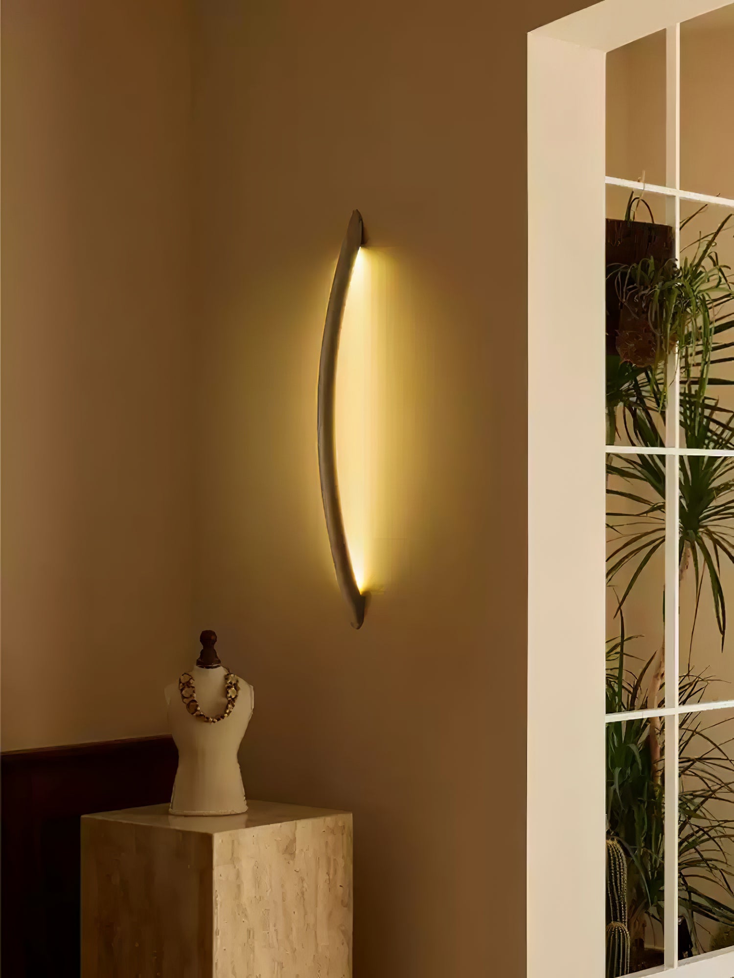 Evvinos Modern Minimalist Linear Wood Wall Light - Letslighting